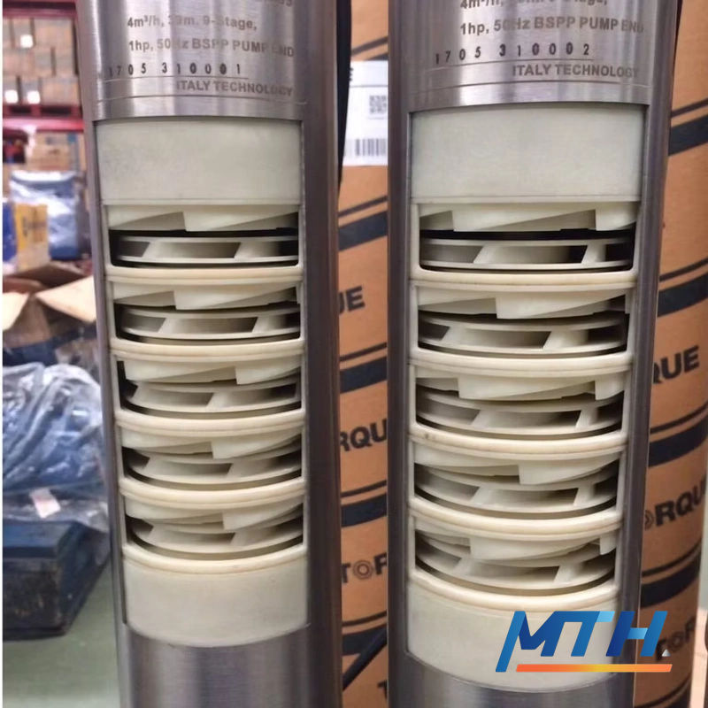 รูปภาพสินค้า ปั๊มบาดาลบ่อ4" Torque TQ-SP-2BM14-4/S 1.1/2"1Hp14ใบ +CB+CW50m+ฝา)