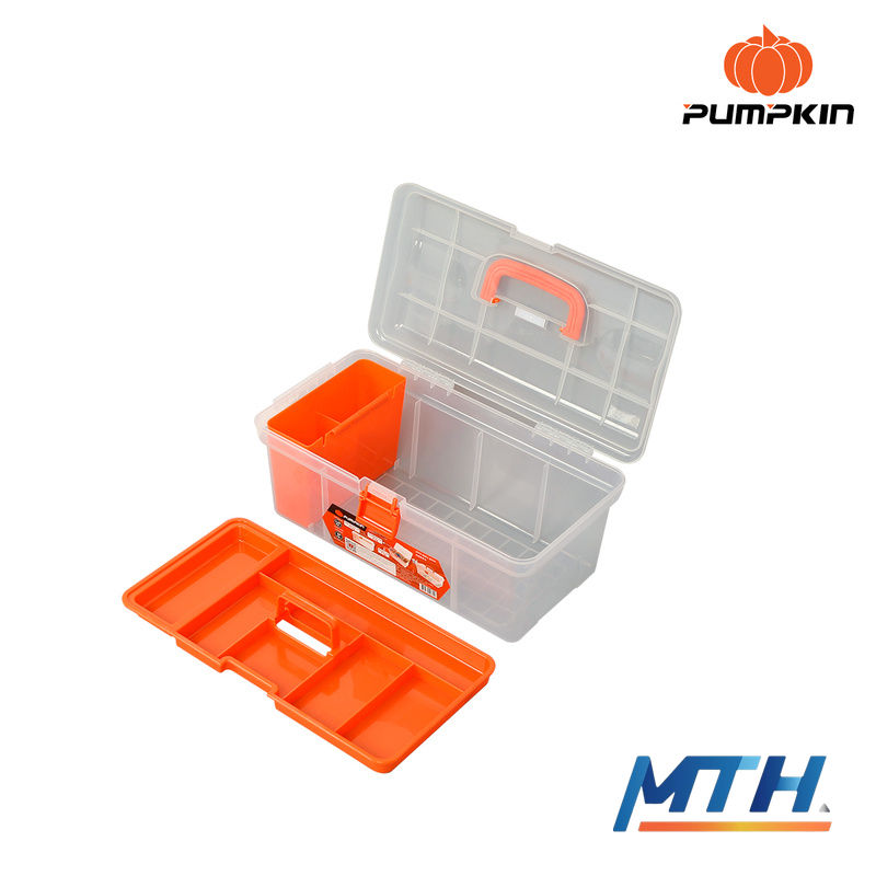 รูปภาพสินค้า กล่องเครื่องมือPVC Pumpkin 15" 20824 PTT-SB15TH +ถาด+ช่องเสียบข้าง ใส