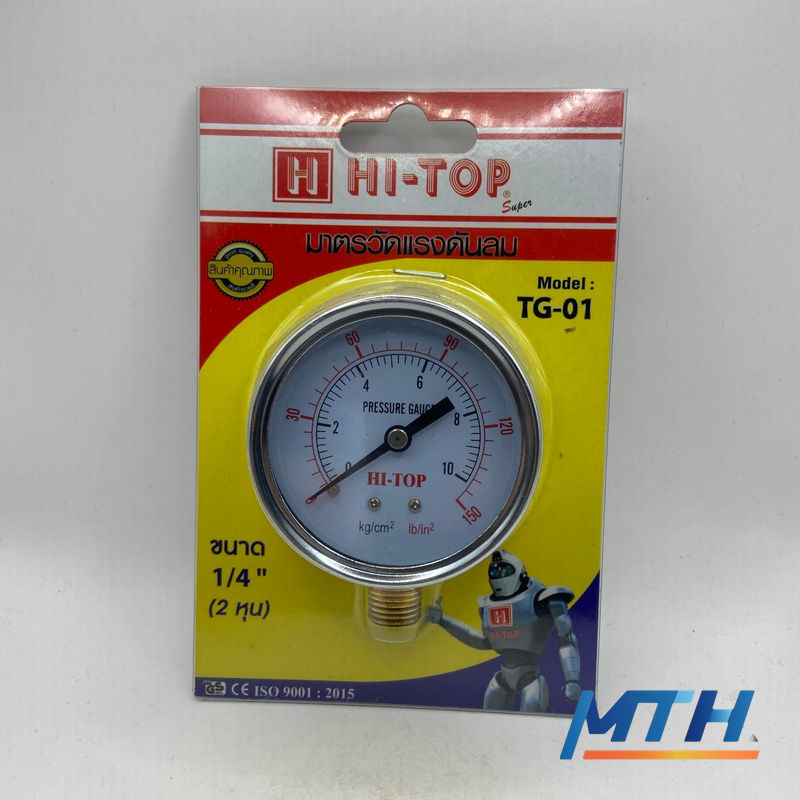 รูปภาพสินค้า เกจ์วัดแรงดันลม HI-TOP 1/4" TG-01   7-00-86