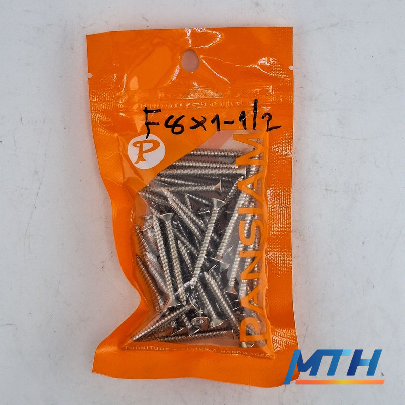 รูปภาพสินค้า สกรูเกลียว F8X1.1/2" TF-8112NI-POL50H Pansiam 50P (สกรูเกลียวเหล็ก)