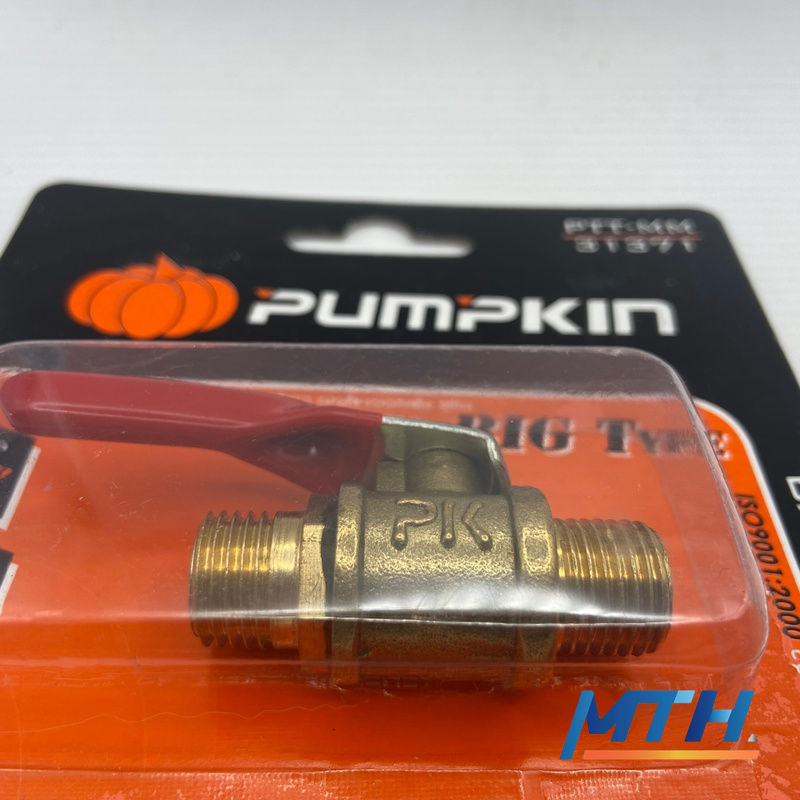 รูปภาพสินค้า ก๊อกลม 1/4" เกลียวนอก+นอก Pumpkin 31371/PTT-MM
