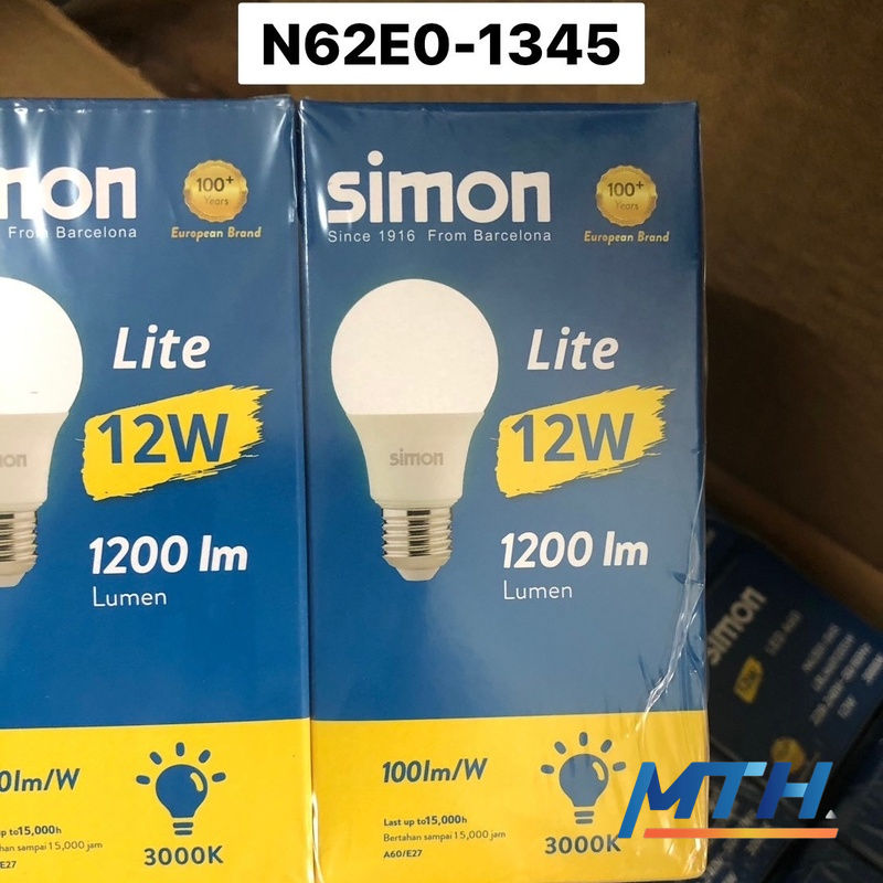 รูปภาพสินค้า หลอด Bulb LED 12W SIMON แสงเหลือง E0-1345 A60