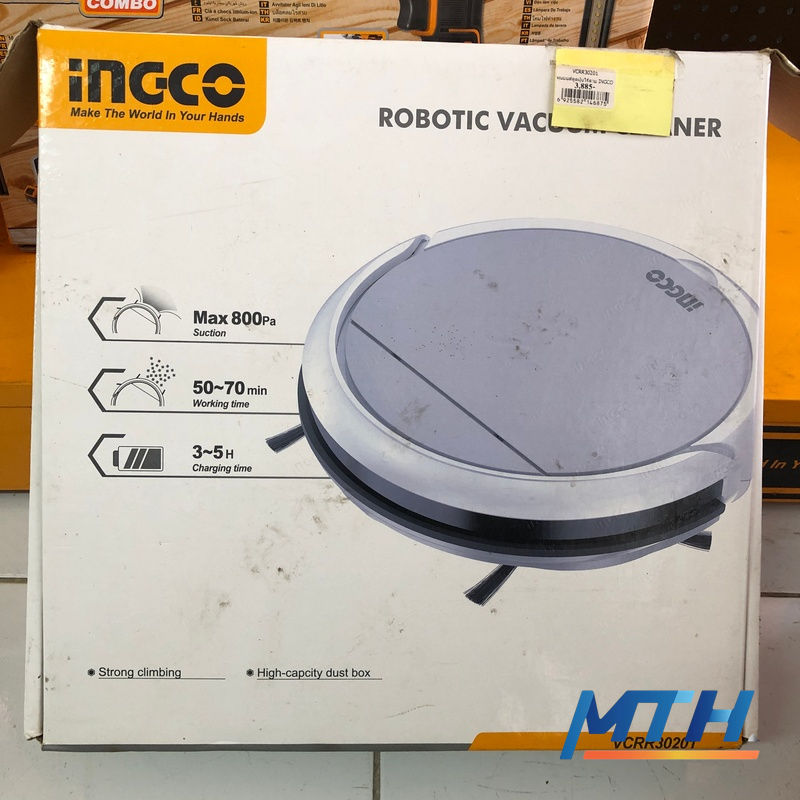 รูปภาพสินค้�า VCRR30201 หุ่นยนต์ดูดฝุ่นไร้สาย INGCO Max800Pa /50-70min