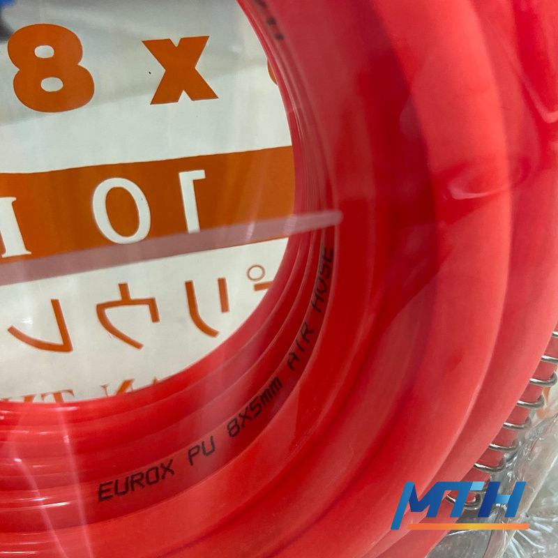 รูปภาพสินค้า สายลมตรง PU (ชุด) EUROX 5X8 10M สีส้ม 002-420 (+สปริง)