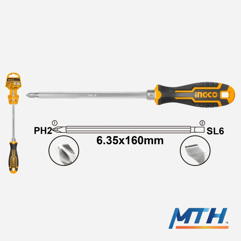 รูปภาพสินค้า ไขควงสลับ 2IN1 INGCO AKISD0201