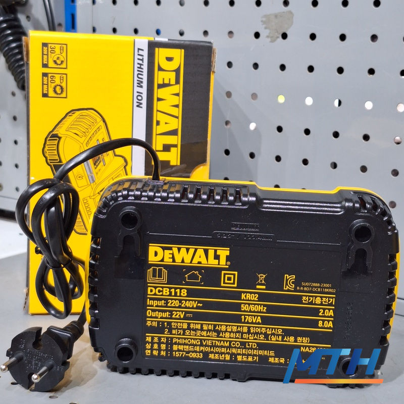 รูปภาพสินค้า DCB118-KR01 แท่นชาร์จแบต Dewalt 2.0A XRV/54V