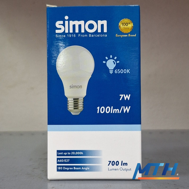 รูปภาพสินค้า หลอด Bulb LED  7W SIMON DAY แสงขาว 700lm E27