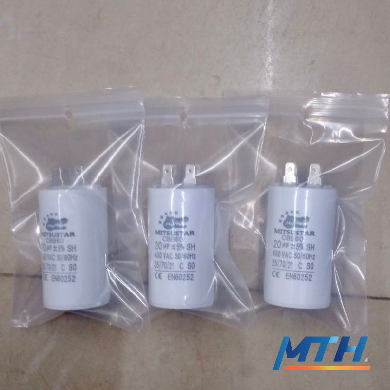 รูปภาพสินค้า คอนกลม(เสียบ)  20MF 450V Mitsustar 44248 ผอม/สี่ขั้ว    ed209065