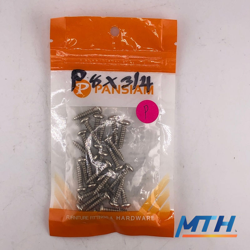 รูปภาพสินค้า สกรูเกลียวเหล็ก P 8*3/4" (25) TP-834Ni-POL0025H PanSiam