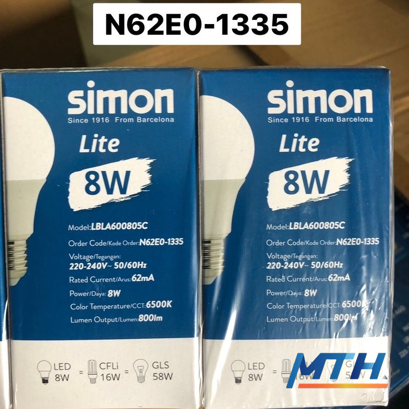 รูปภาพสินค้า หลอด Bulb LED SIMON  8W DAY E0-1335 Lite A60