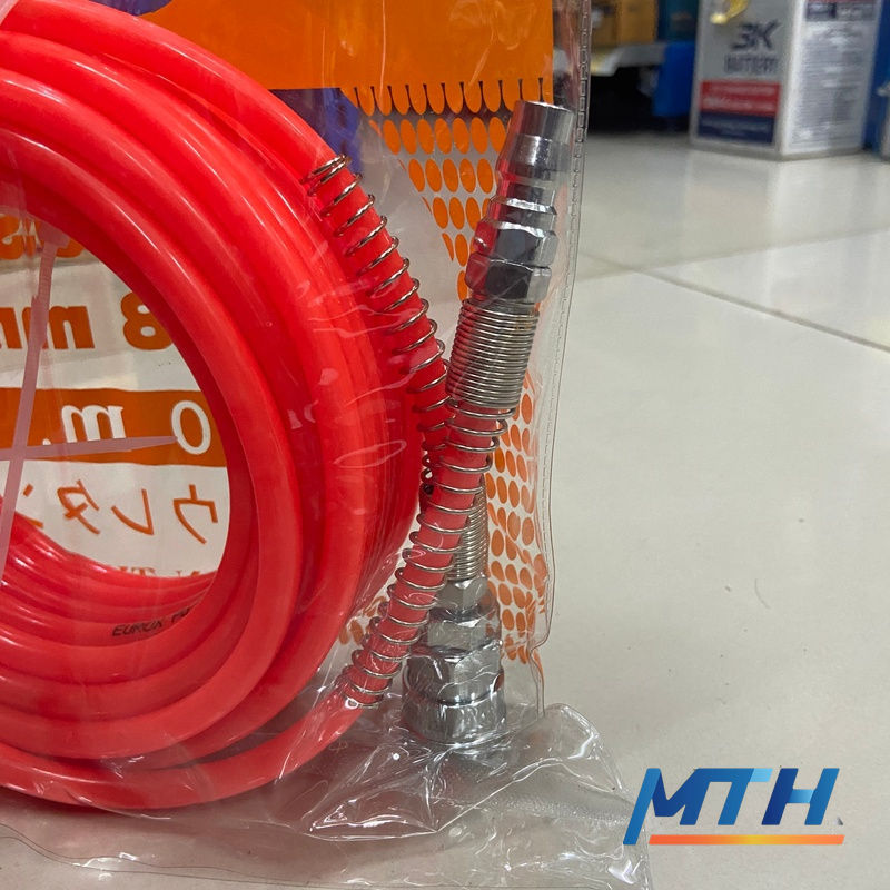 รูปภาพสินค้า สายลมตรง PU (ชุด) EUROX 5X8 10M สีส้ม 002-420 (+สปริง)