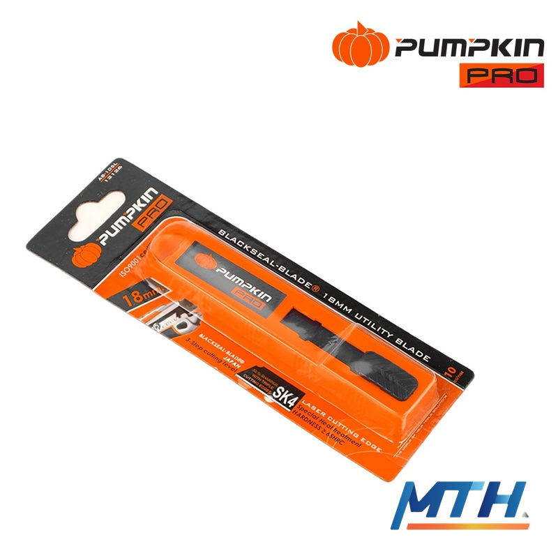 รูปภาพสินค้า ใบมีดคัตเตอร์ 18mm Pumpkin 12126 สีดำ/แพ็ค10ใบ