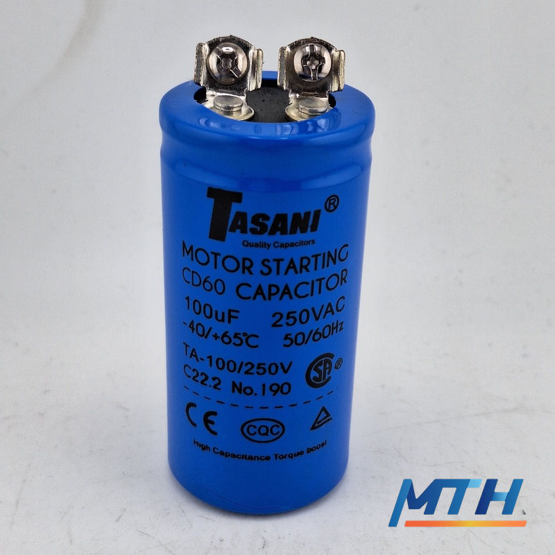 รูปภาพสินค้า คอนกลม(ขันน๊อต) 100MF 250V TASANI c0131 SAK