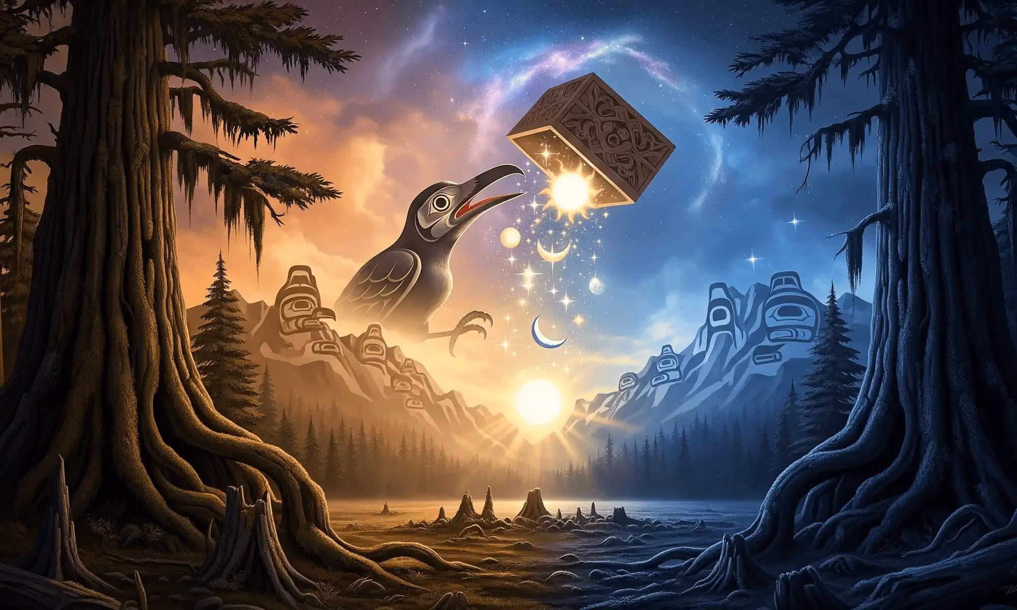 The Raven and the Creation of Light