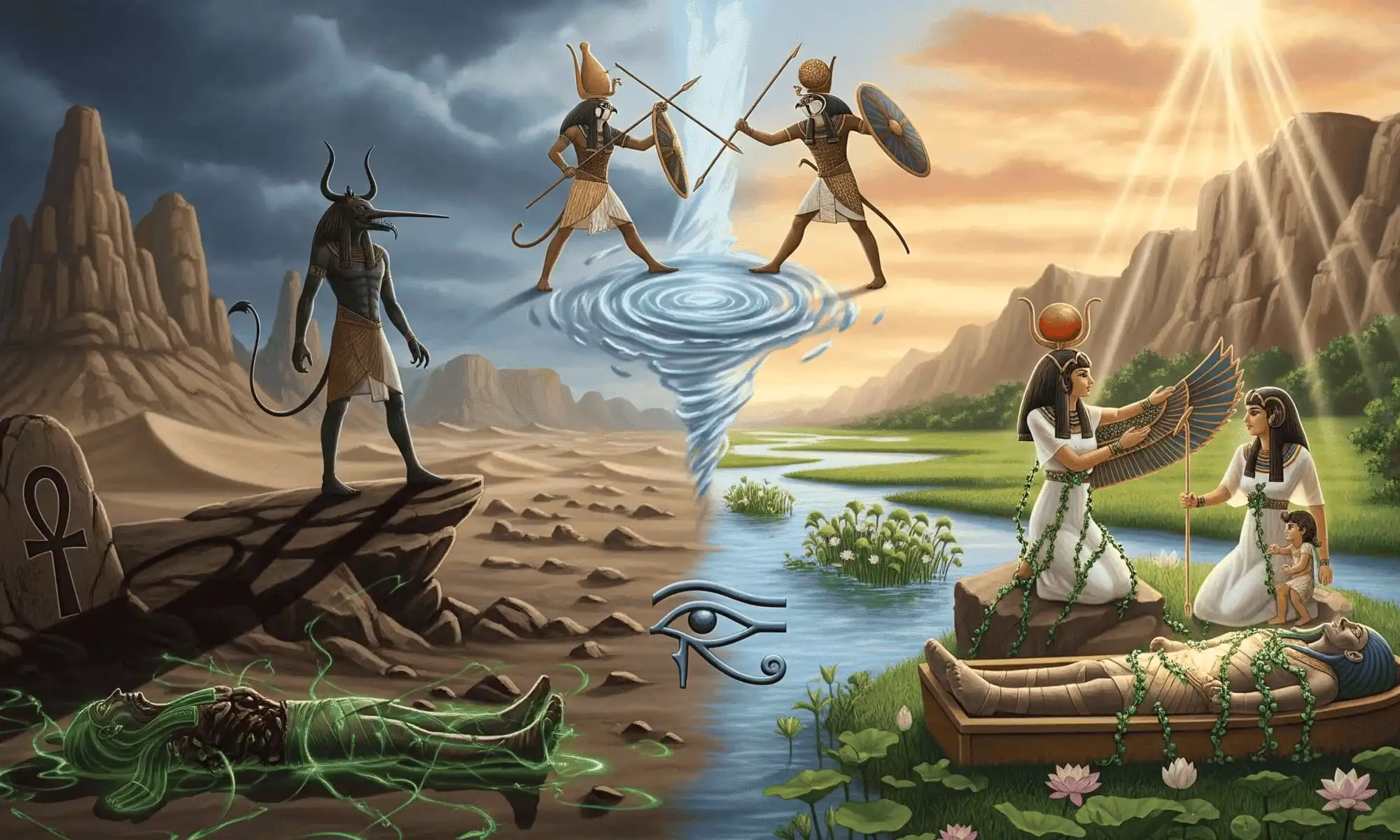 Osiris, Isis, and Horus: The Divine Family Drama of Ancient Egypt