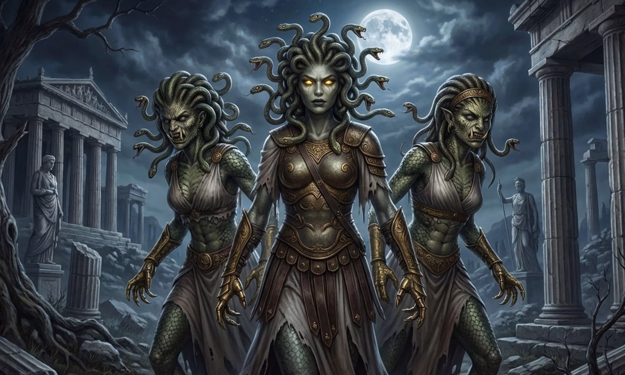 The Gorgons: Sisters of Terror in Greek Mythology – Origins, Curse, Power & Legacy