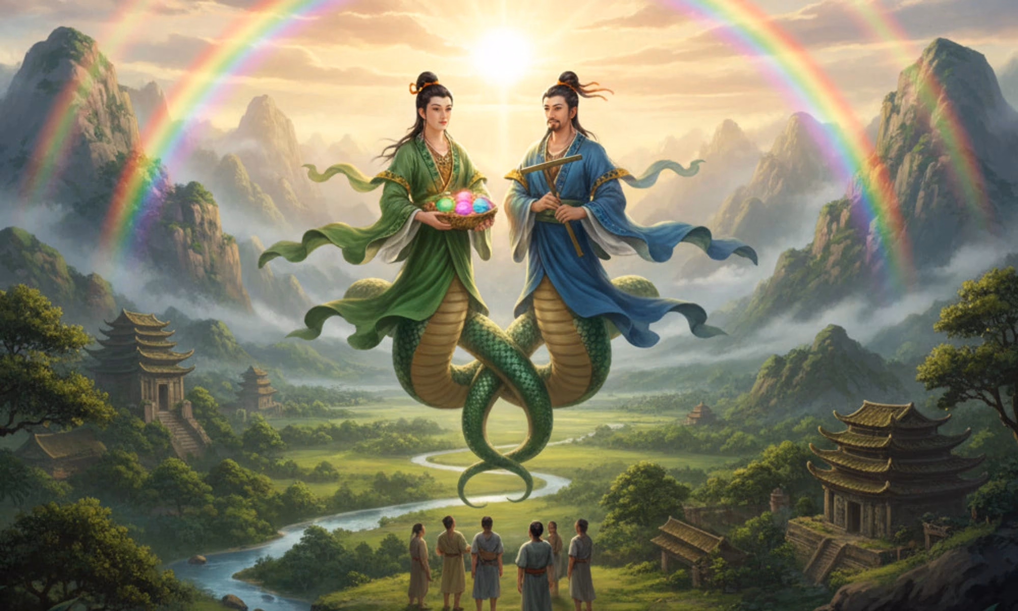 Nuwa and Fuxi – The Divine Siblings Who Rebuilt the World