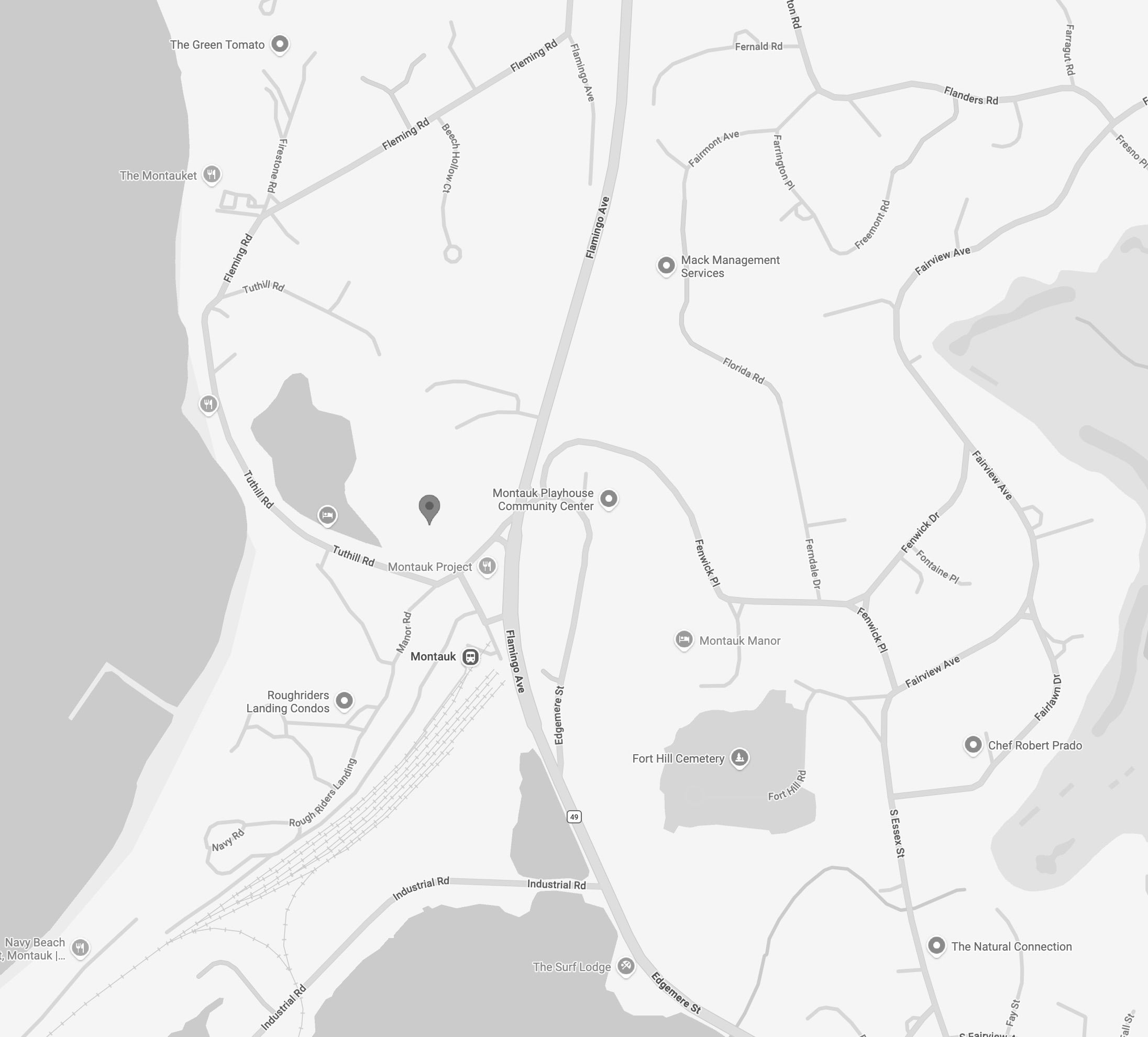 Map of New York City and nearby areas with a marker in Tribeca