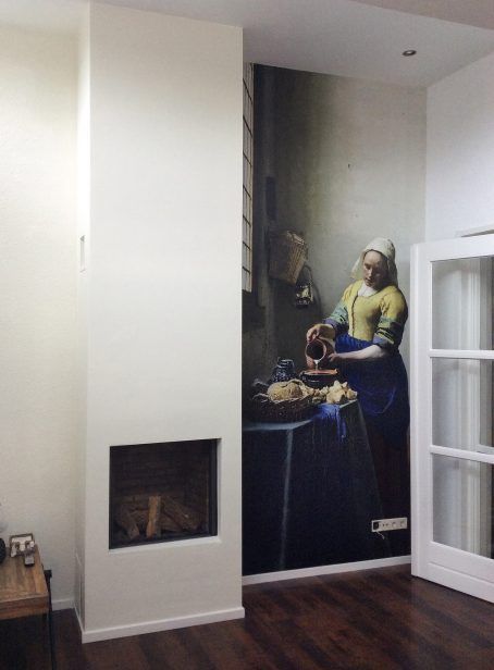 fotobehang melkmeisje