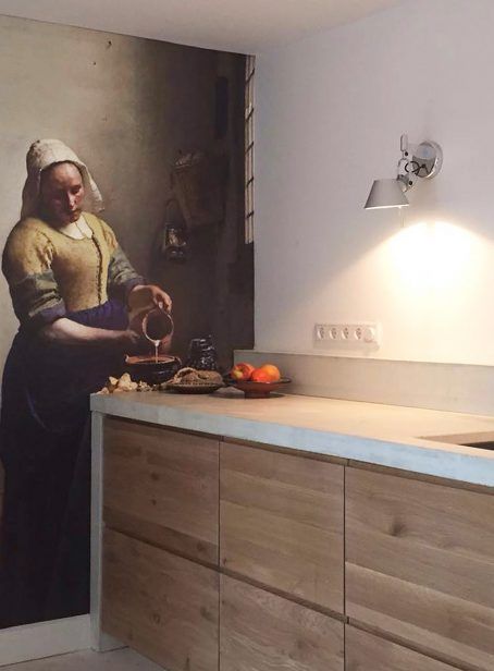 fotobehang melkmeisje