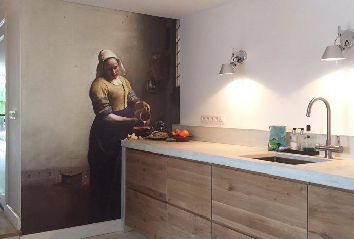 fotobehang melkmeisje