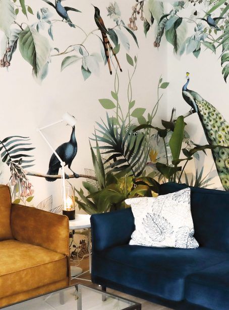 fotobehang tropische vogels