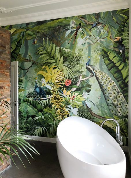 behang badkamer