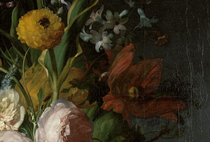behang met bloemen rachel ruysch