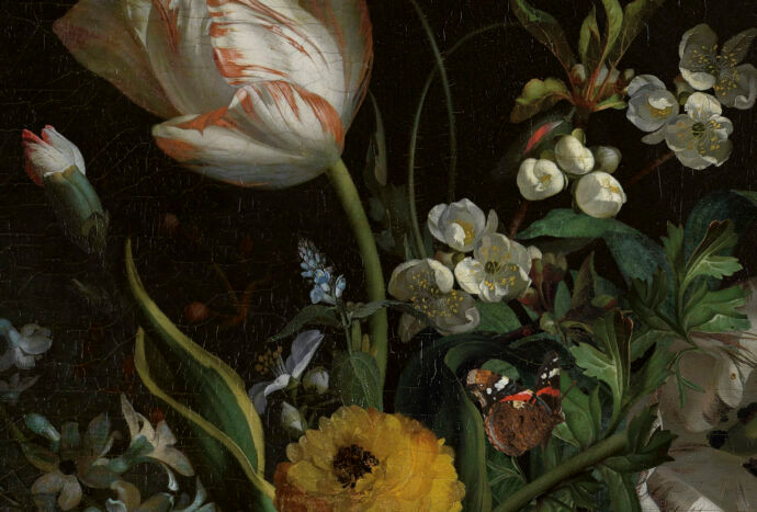 bloemen behang