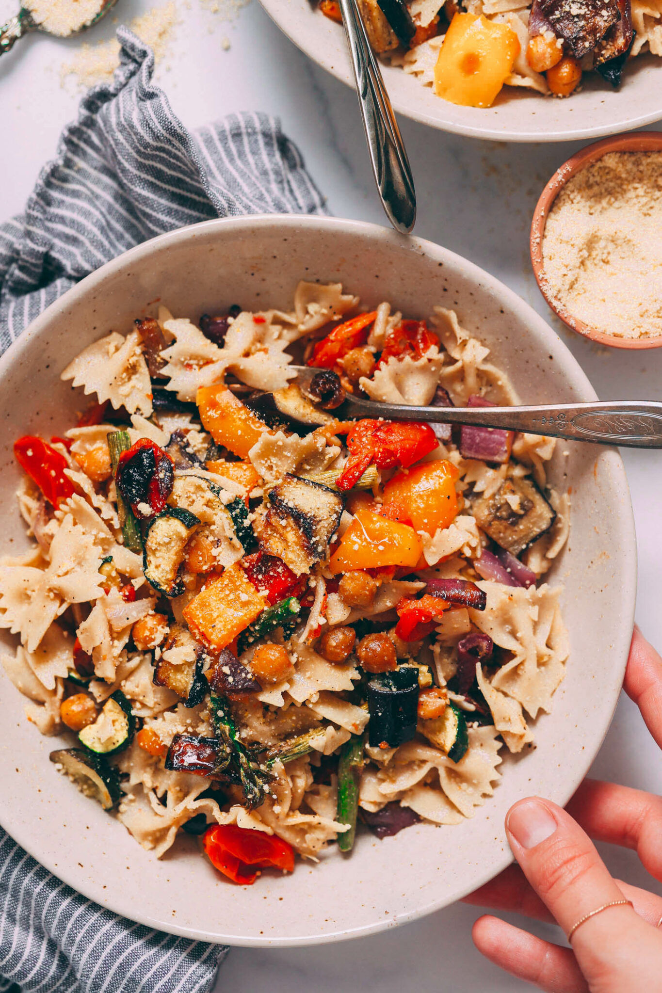 Vegan Pasta Primavera with Roasted Veggies image