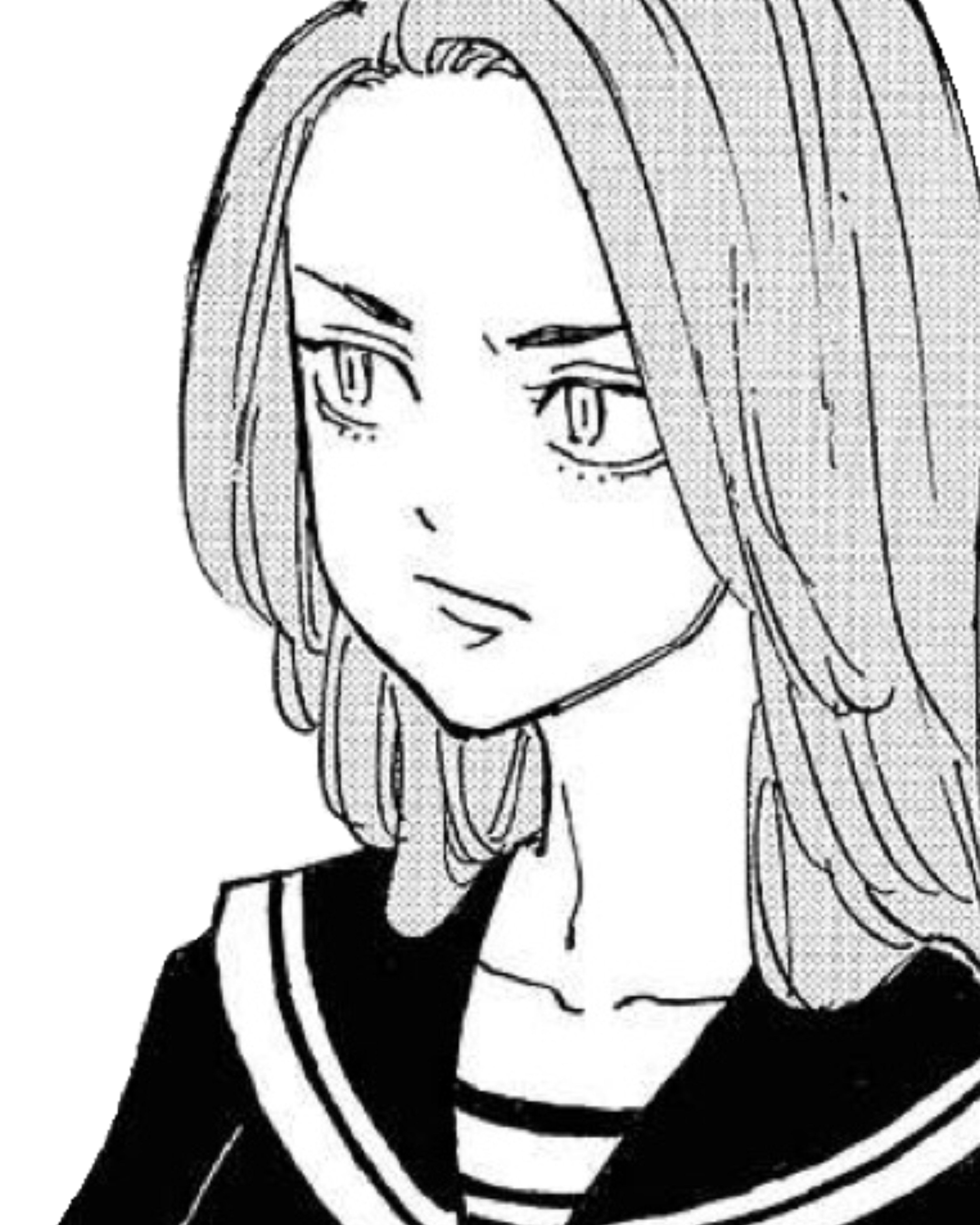 A detailed sketch illustration of a young woman with ginger hair and large eyes.