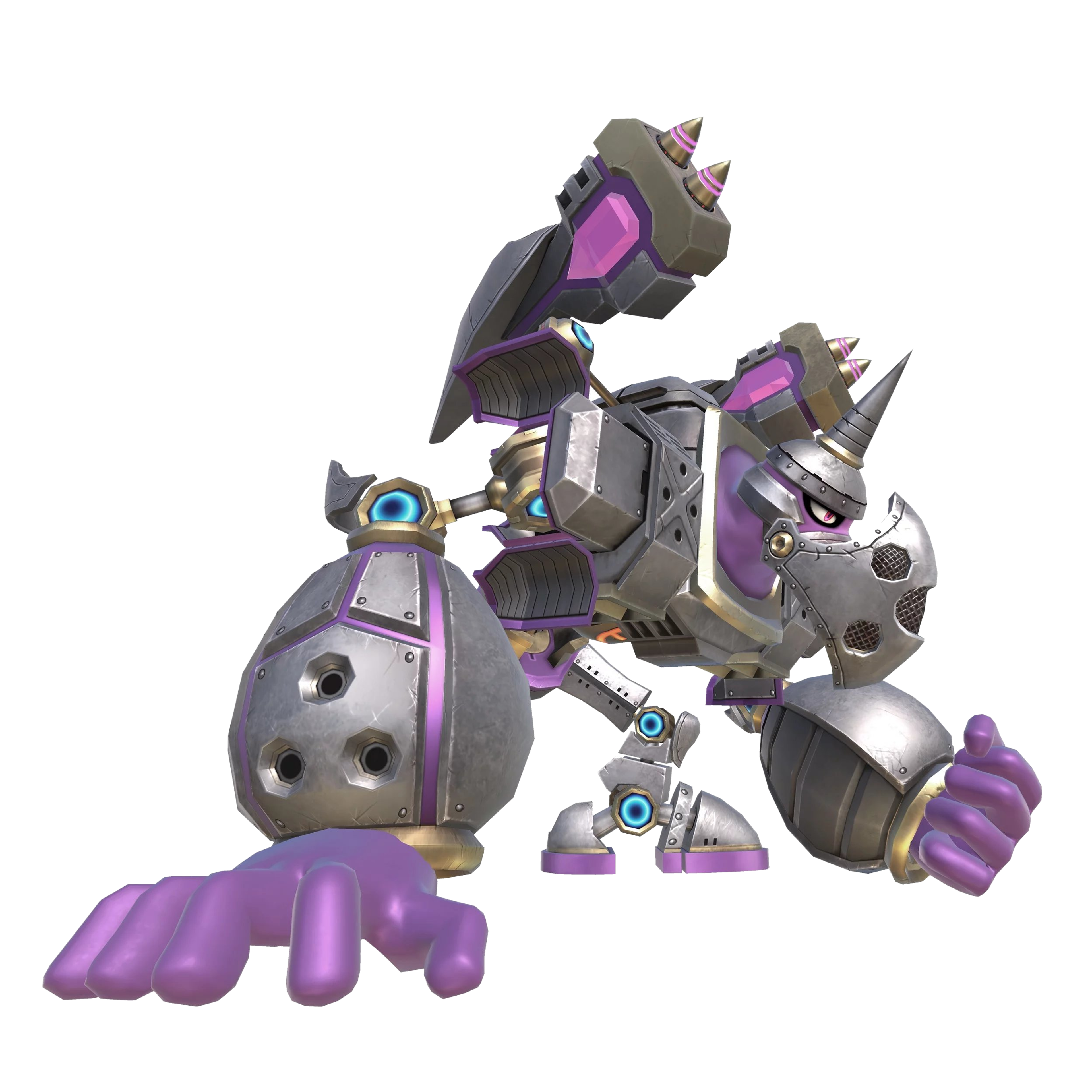 A large, transforming robot with a humanoid and tank form