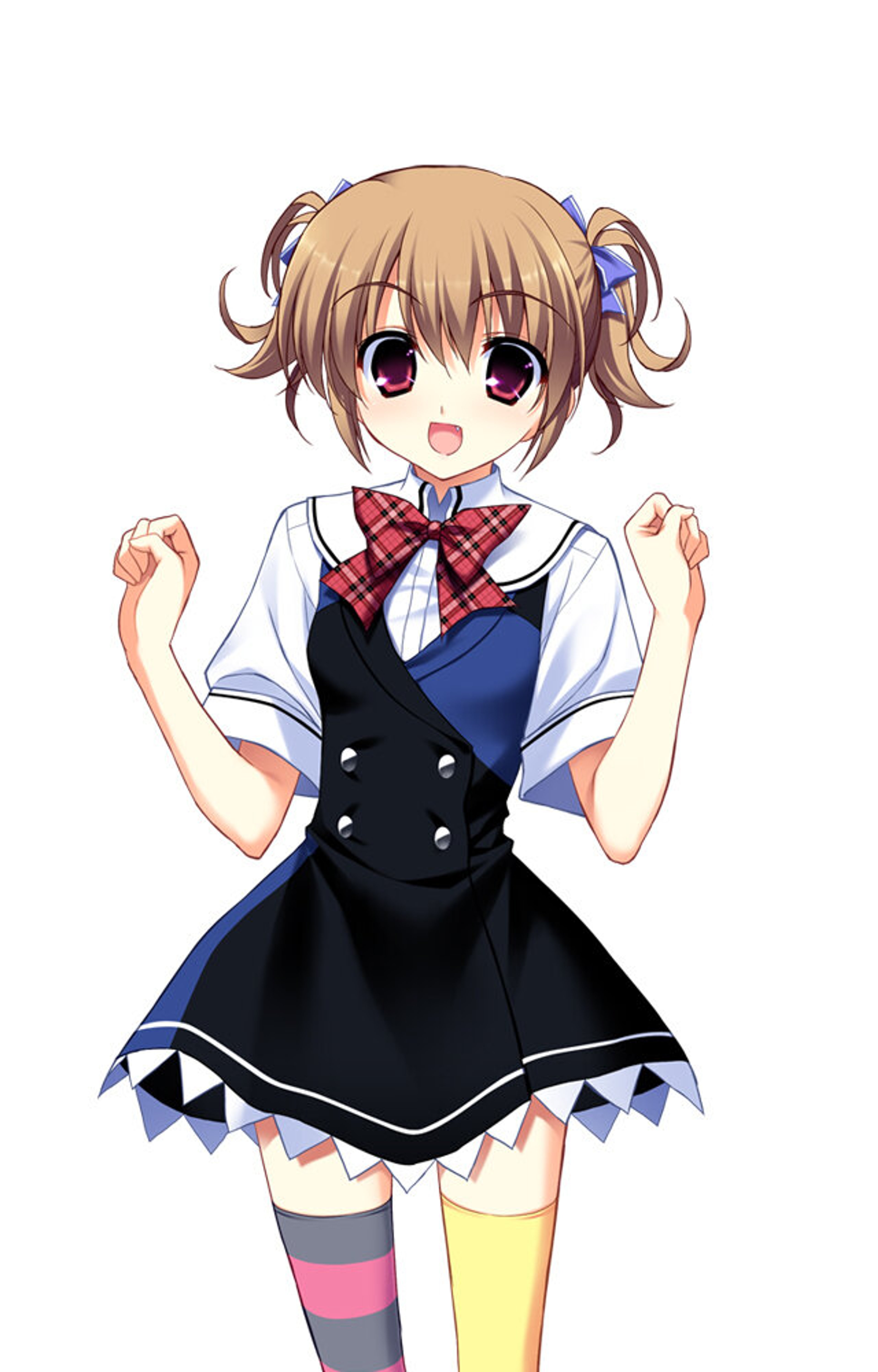 An anime-style character with a youthful, cute appearance wearing a school uniform.