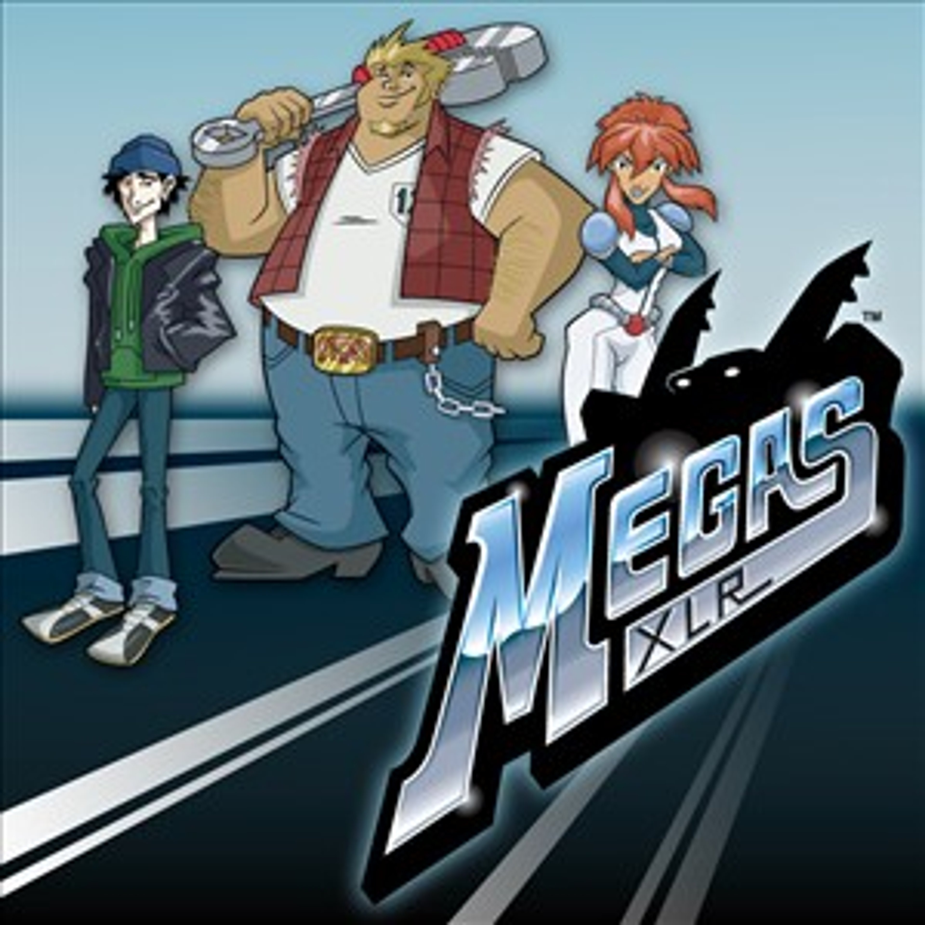 A group of four characters, including a muscular, red-haired female soldier, standing in a futuristic setting.