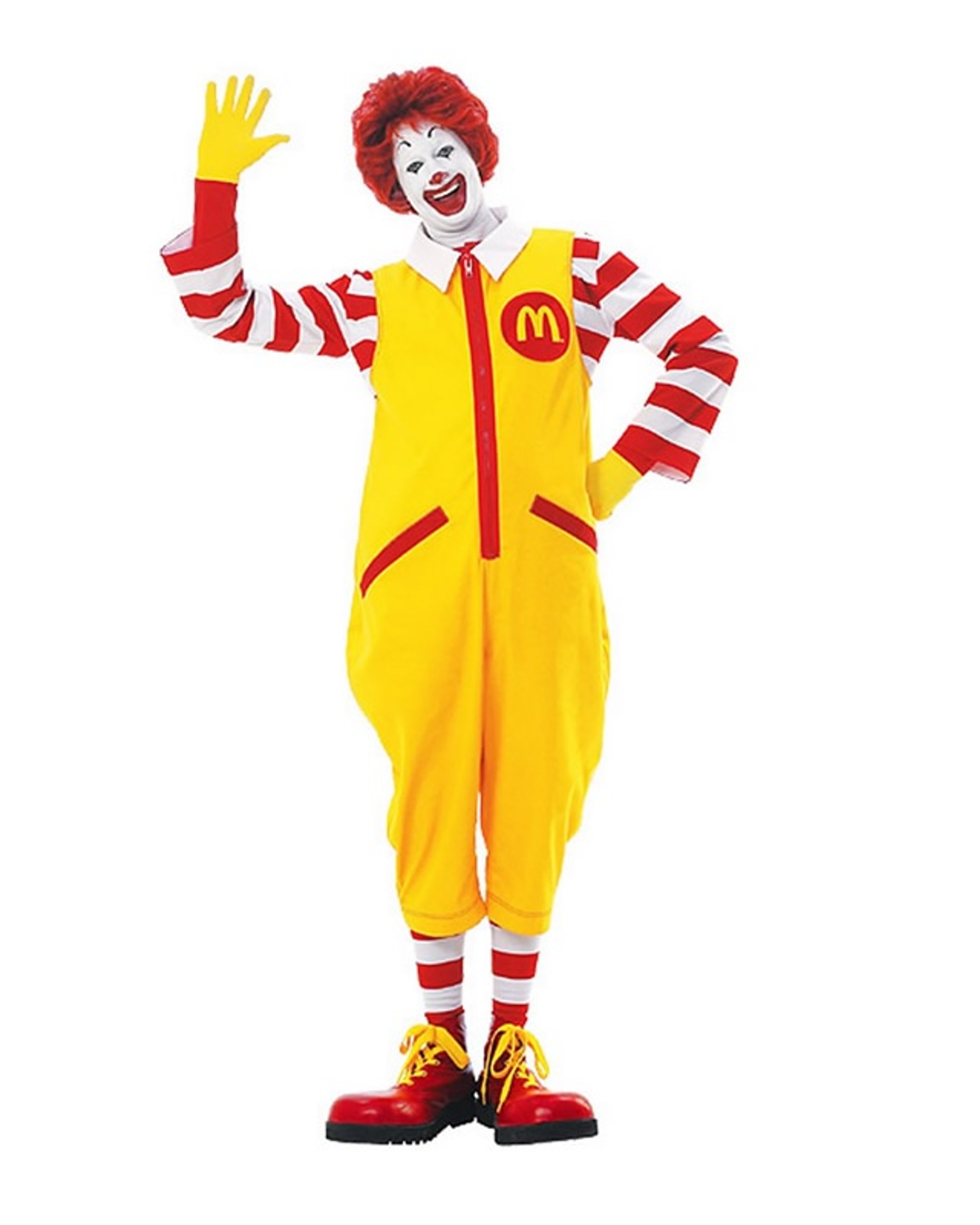 Ronald McDonald, the McDonald's mascot, standing in a cheerful pose.