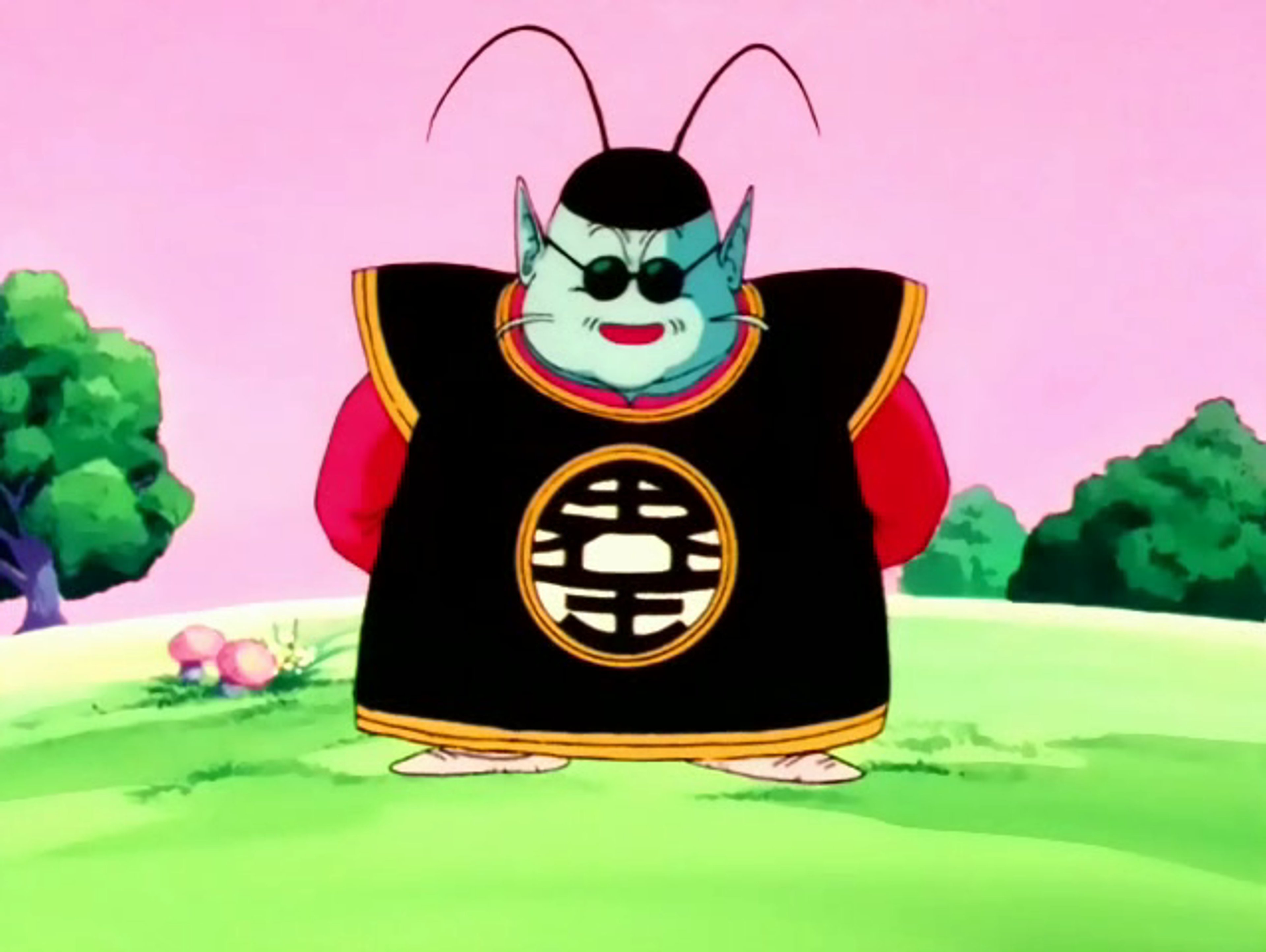 A quirky, blue-skinned deity in a martial arts uniform