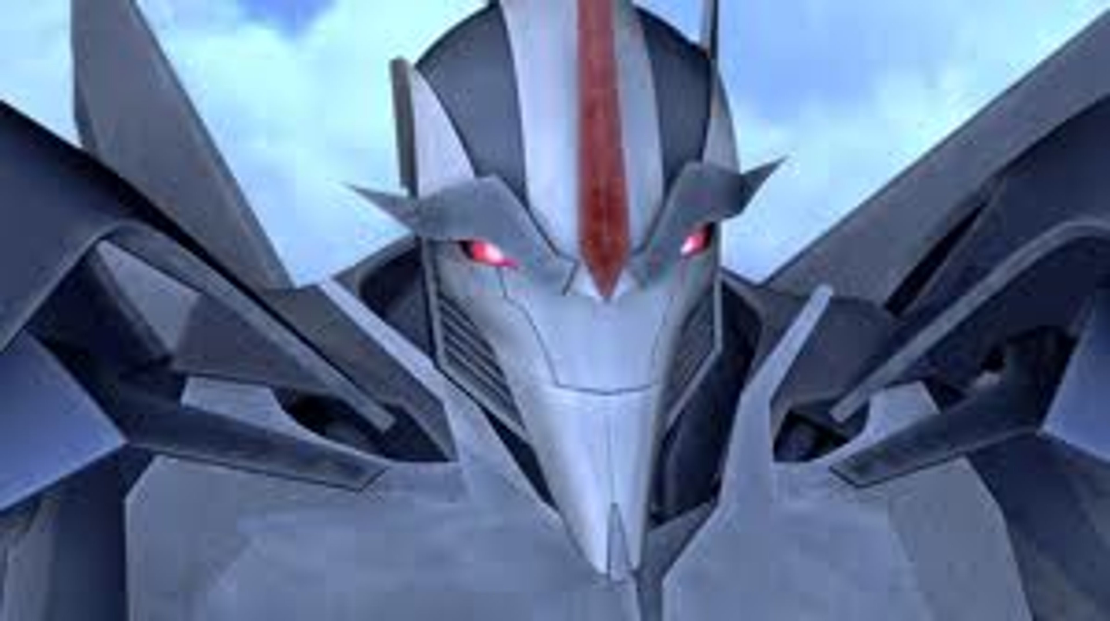 A detailed image of the Transformers character Starscream, the treacherous second-in-command of the Decepticons.