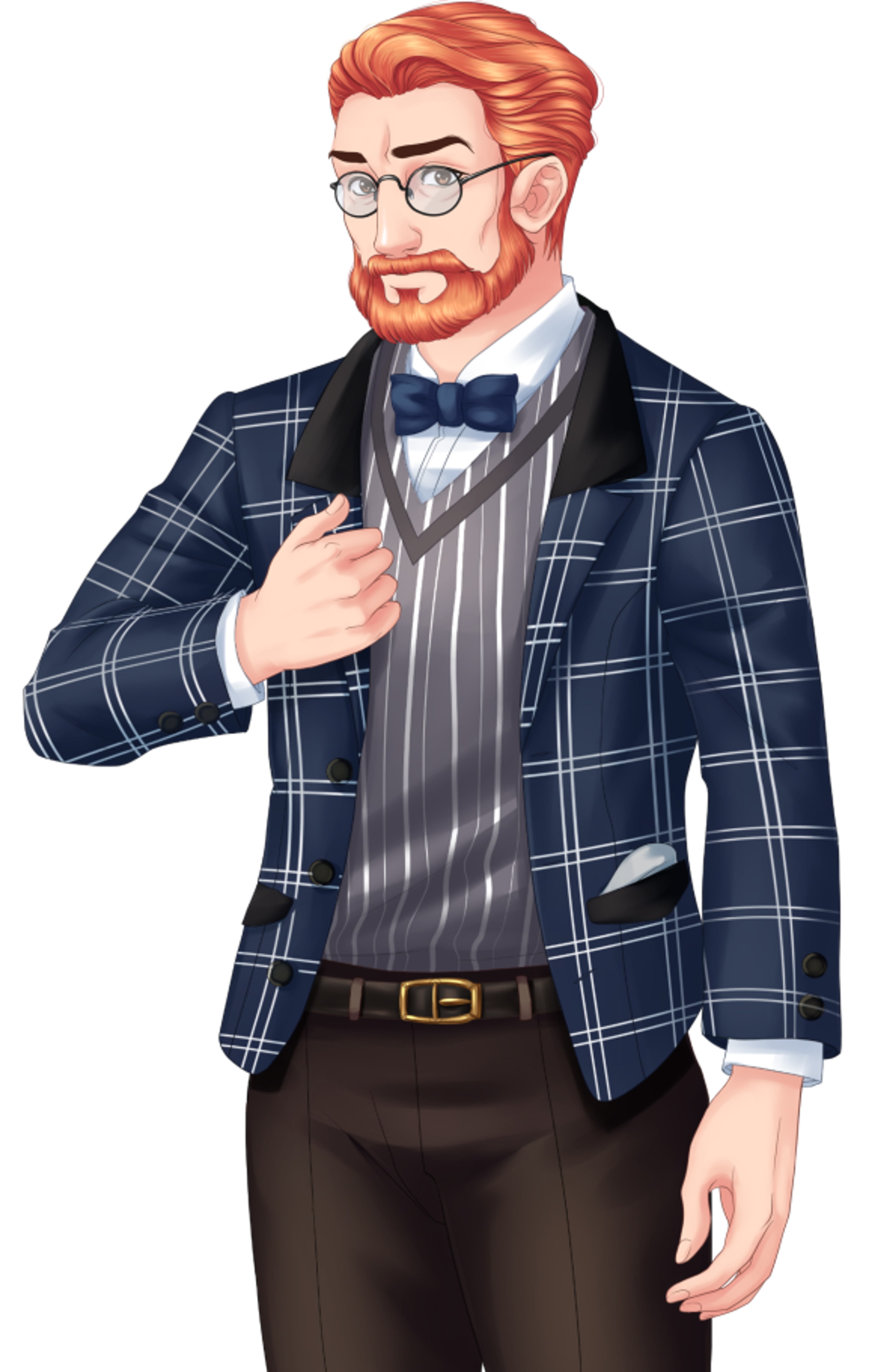 A distinguished-looking Scottish academic with red hair and a beard, wearing a plaid suit jacket and red vest.