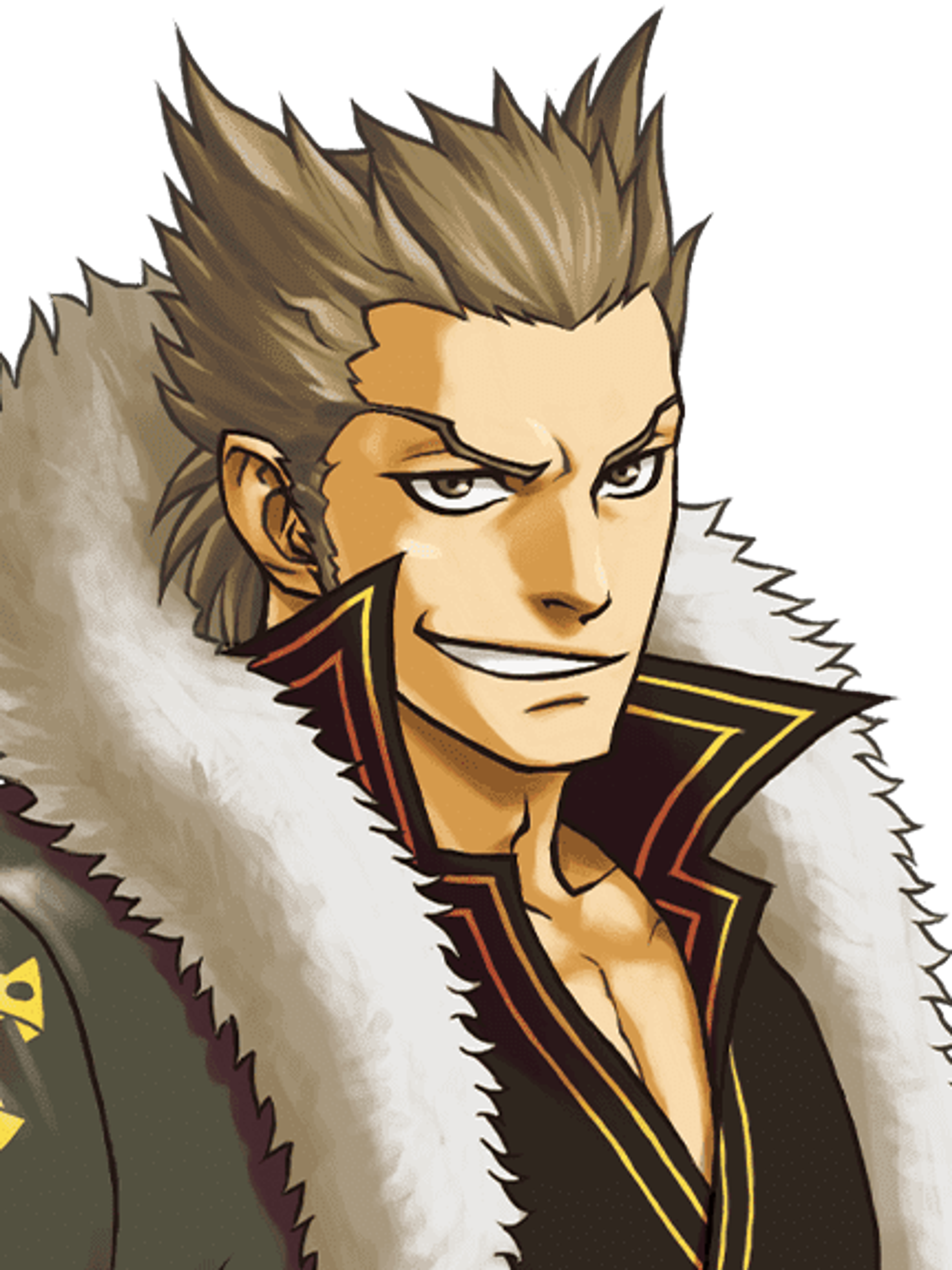 A male Interpol investigator with spiky blond hair and a stern expression