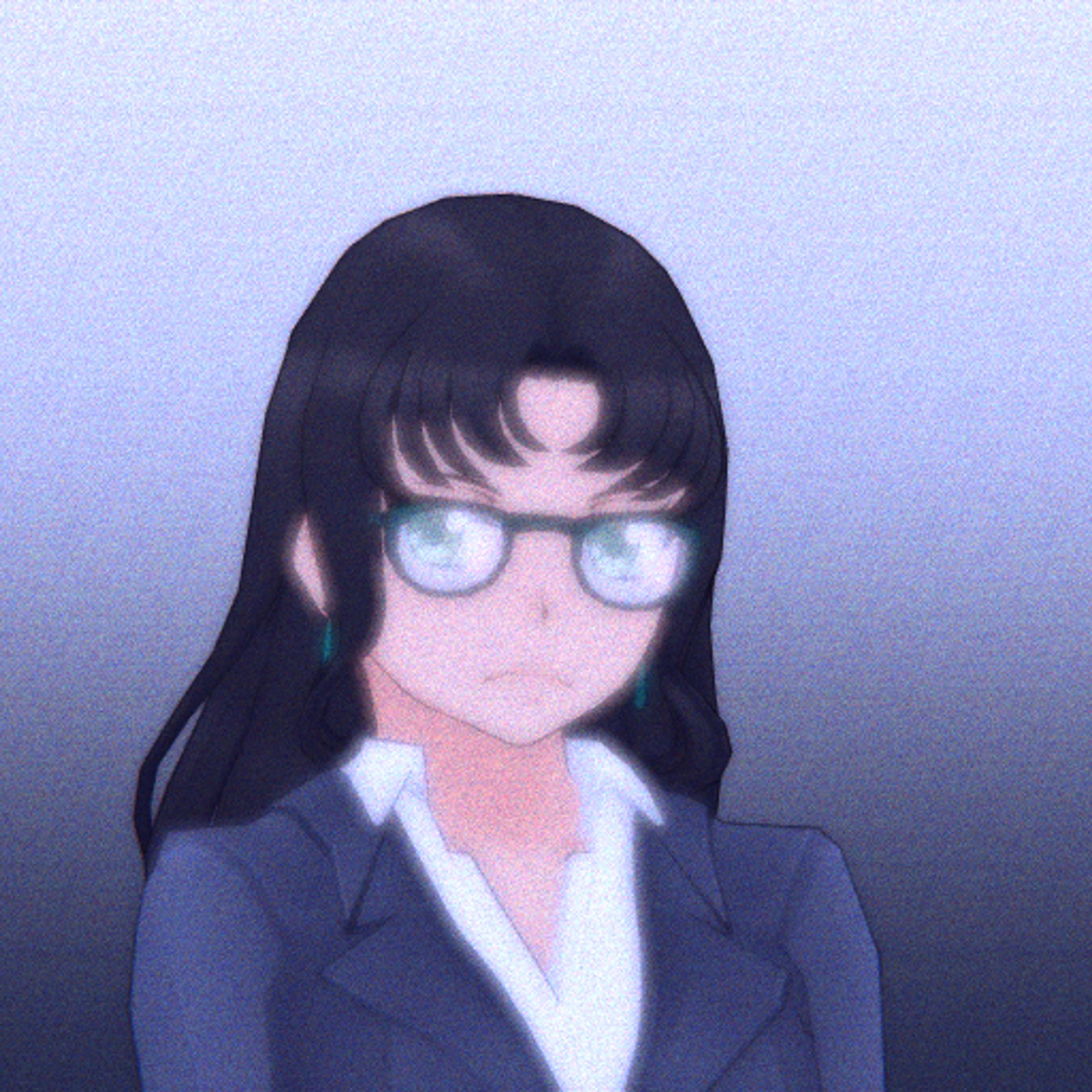 A serious-looking young woman in a school uniform