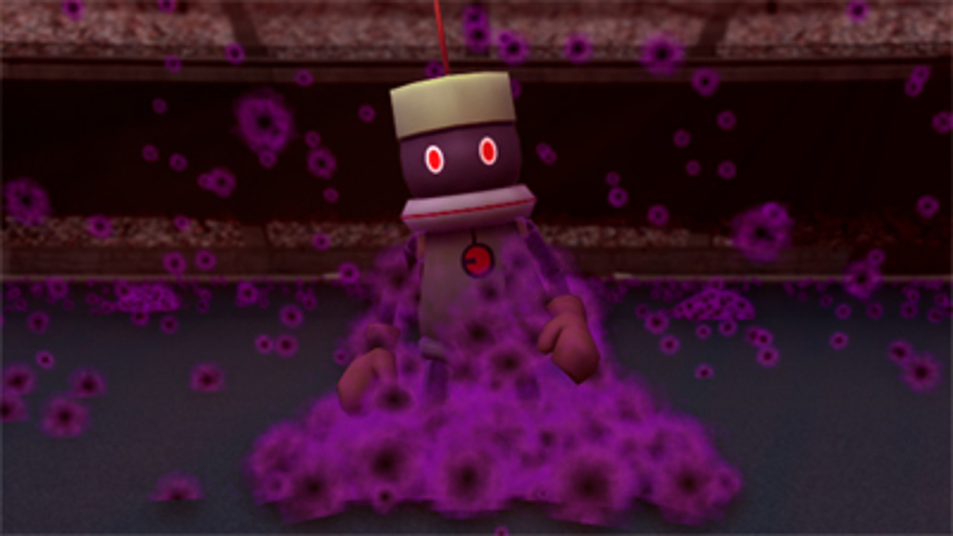 A humanoid entity with a featureless face and glowing eyes, composed of Shadow Bugs.