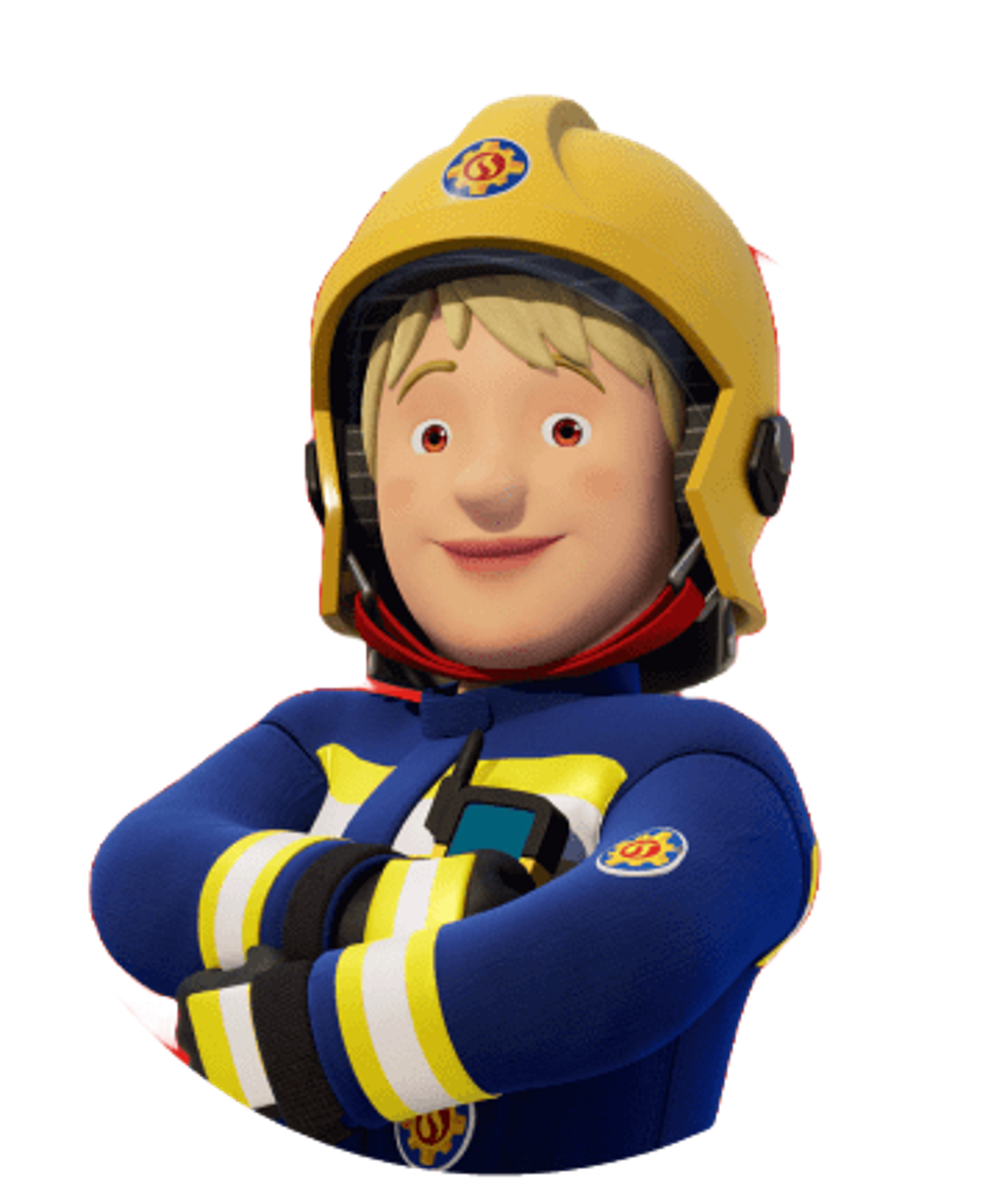 A cartoon character of a female firefighter named Penny Morris