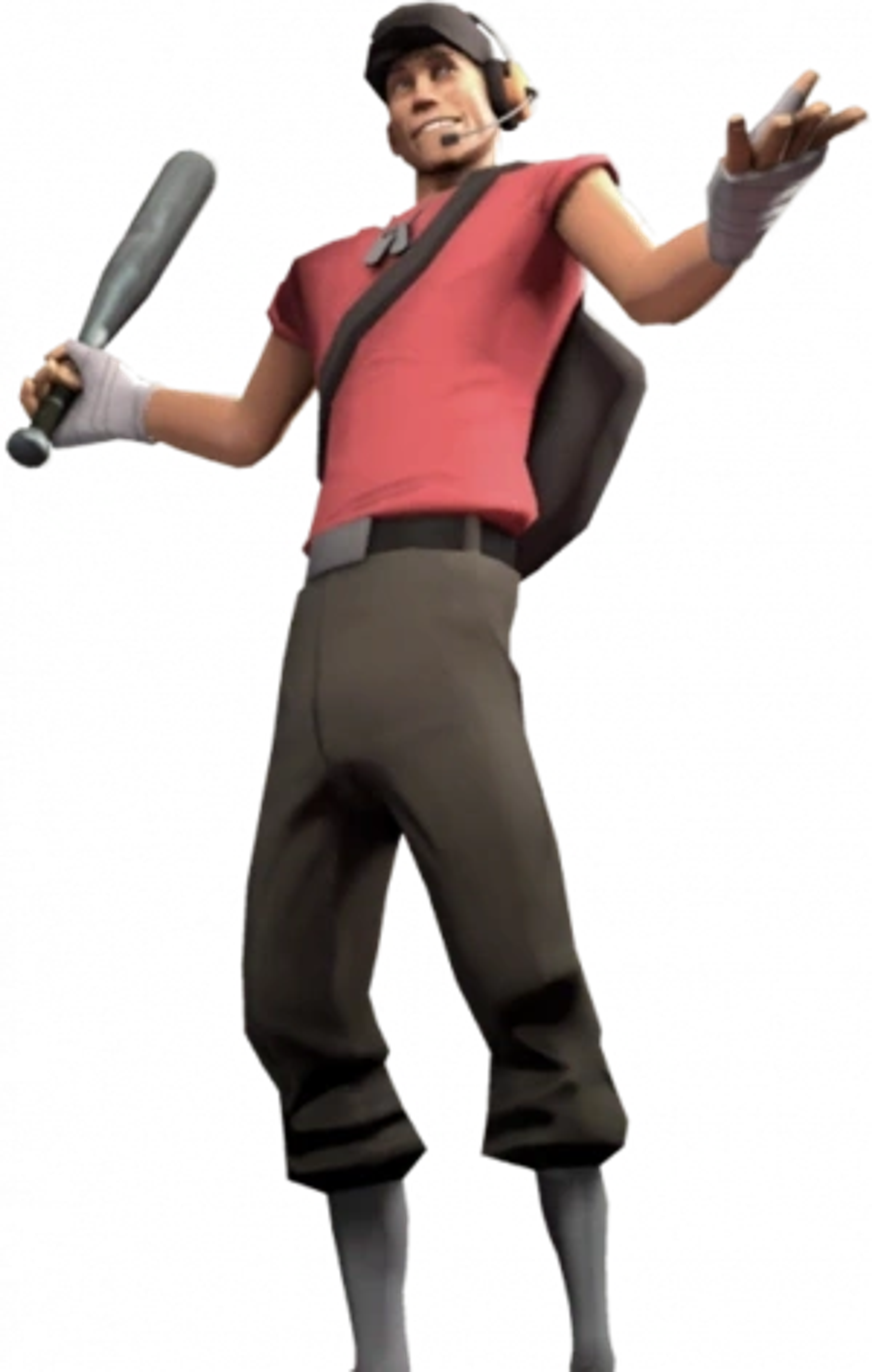 Team Fortress 2 Scout character in mercenary outfit