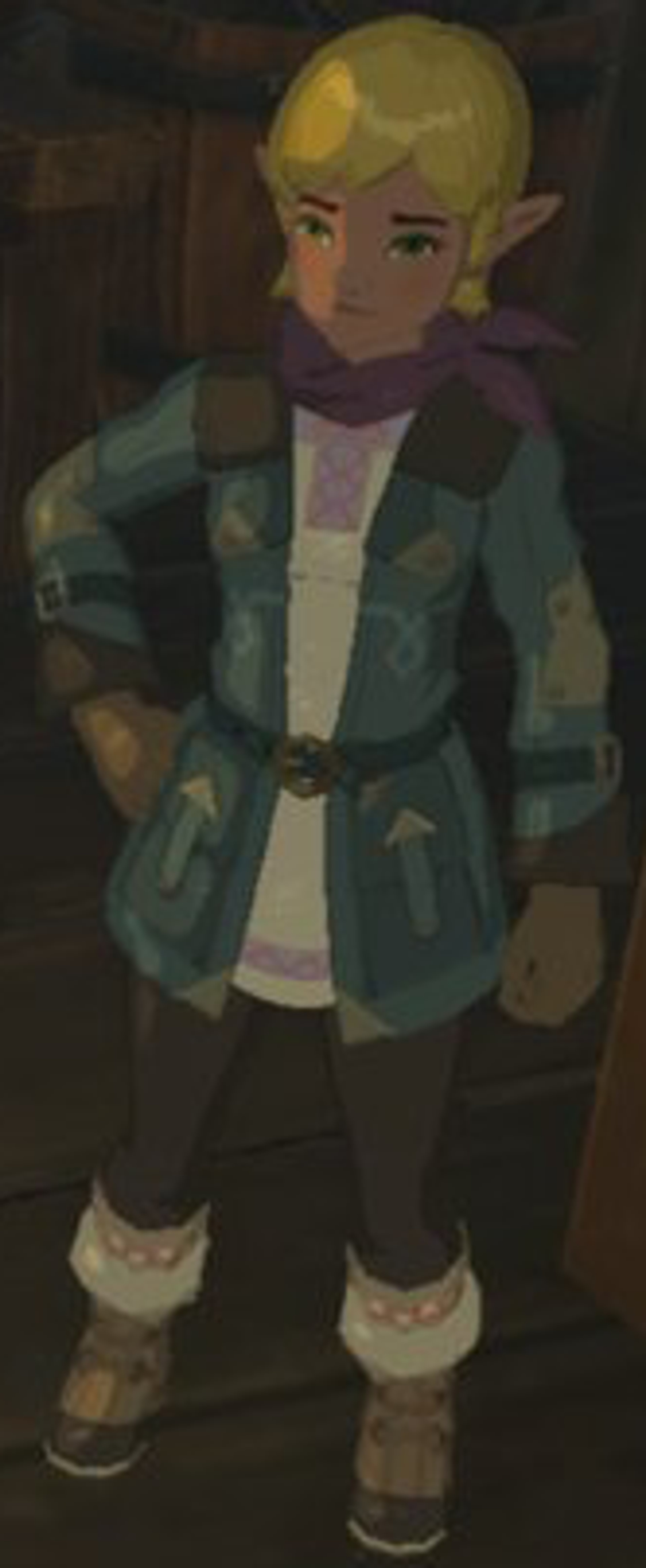 A young, blonde-haired female character in adventurer's clothing