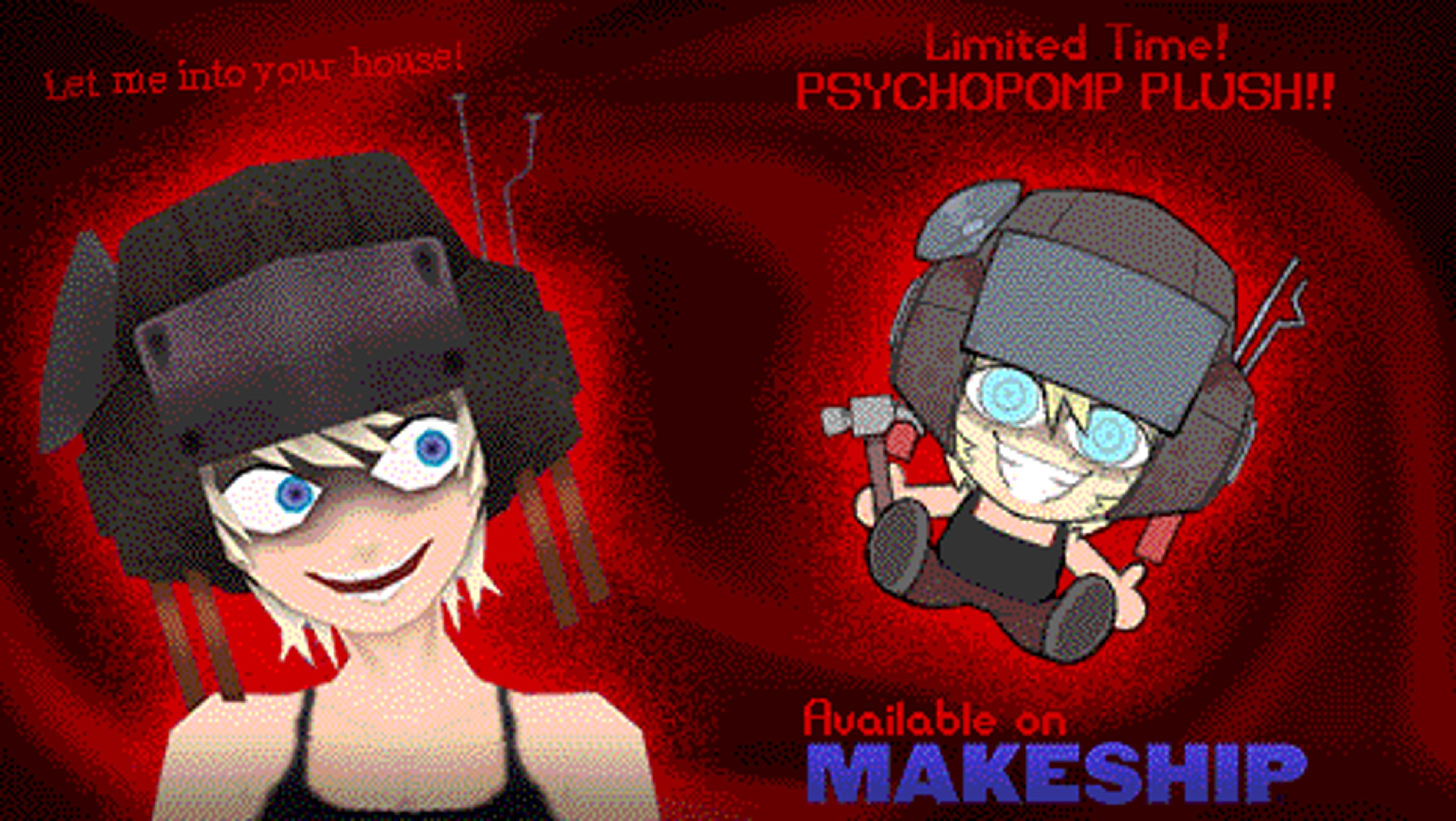 An anime-style character with short blonde hair and blue eyes wearing a black helmet with a visor.