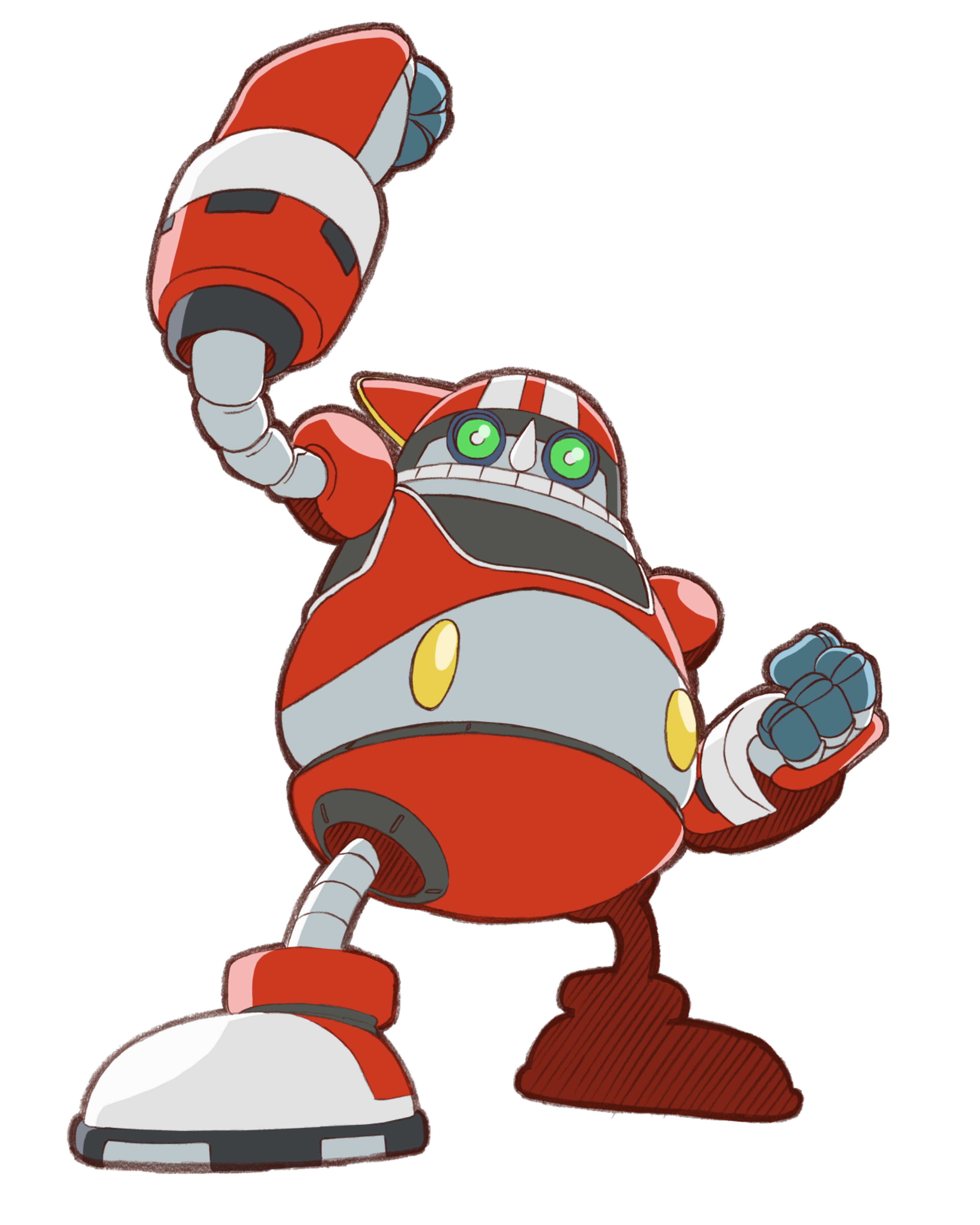 A red, robotic character designed for high-speed Extreme Gear racing