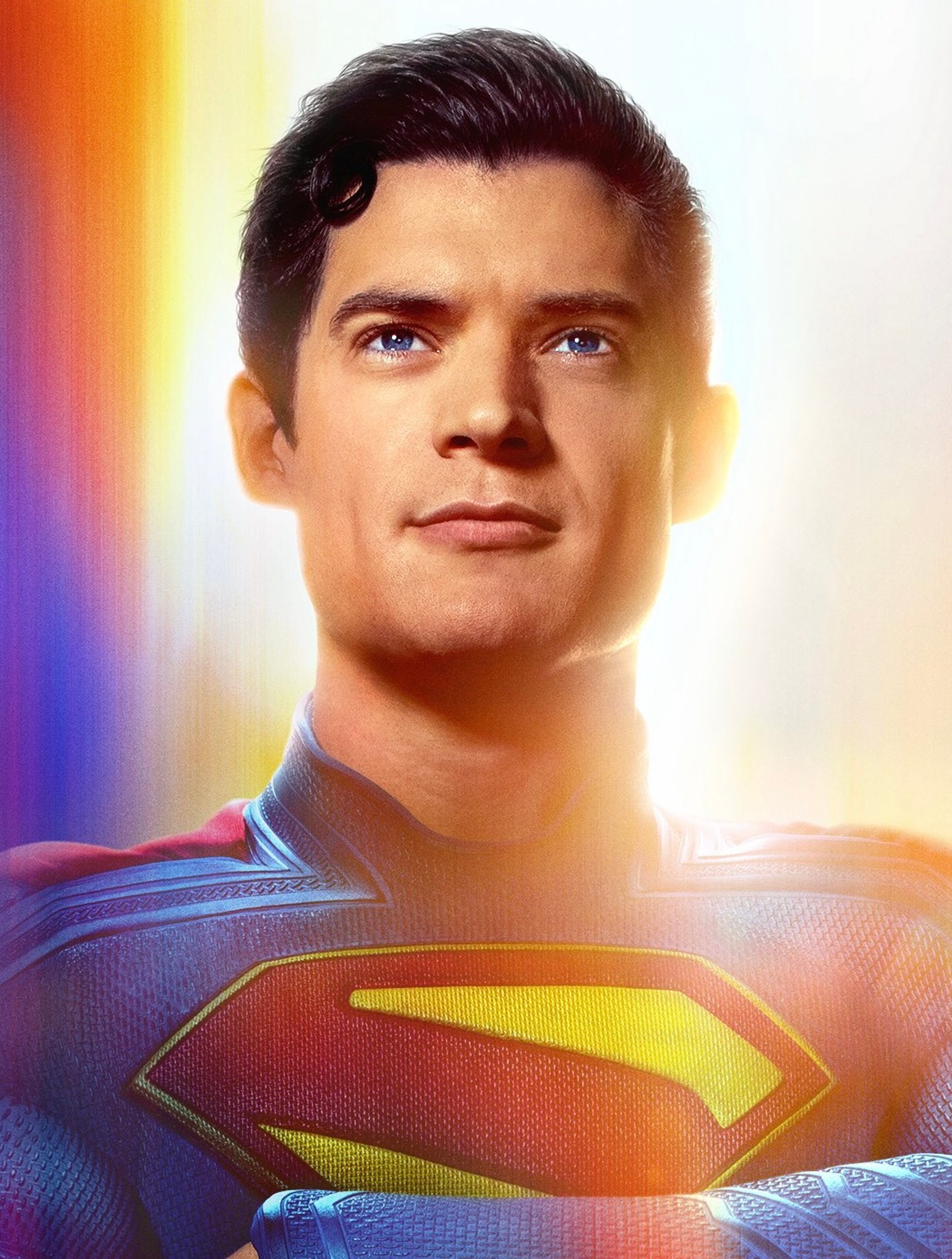 Superman/Clark Kent, superhero in classic blue and red costume