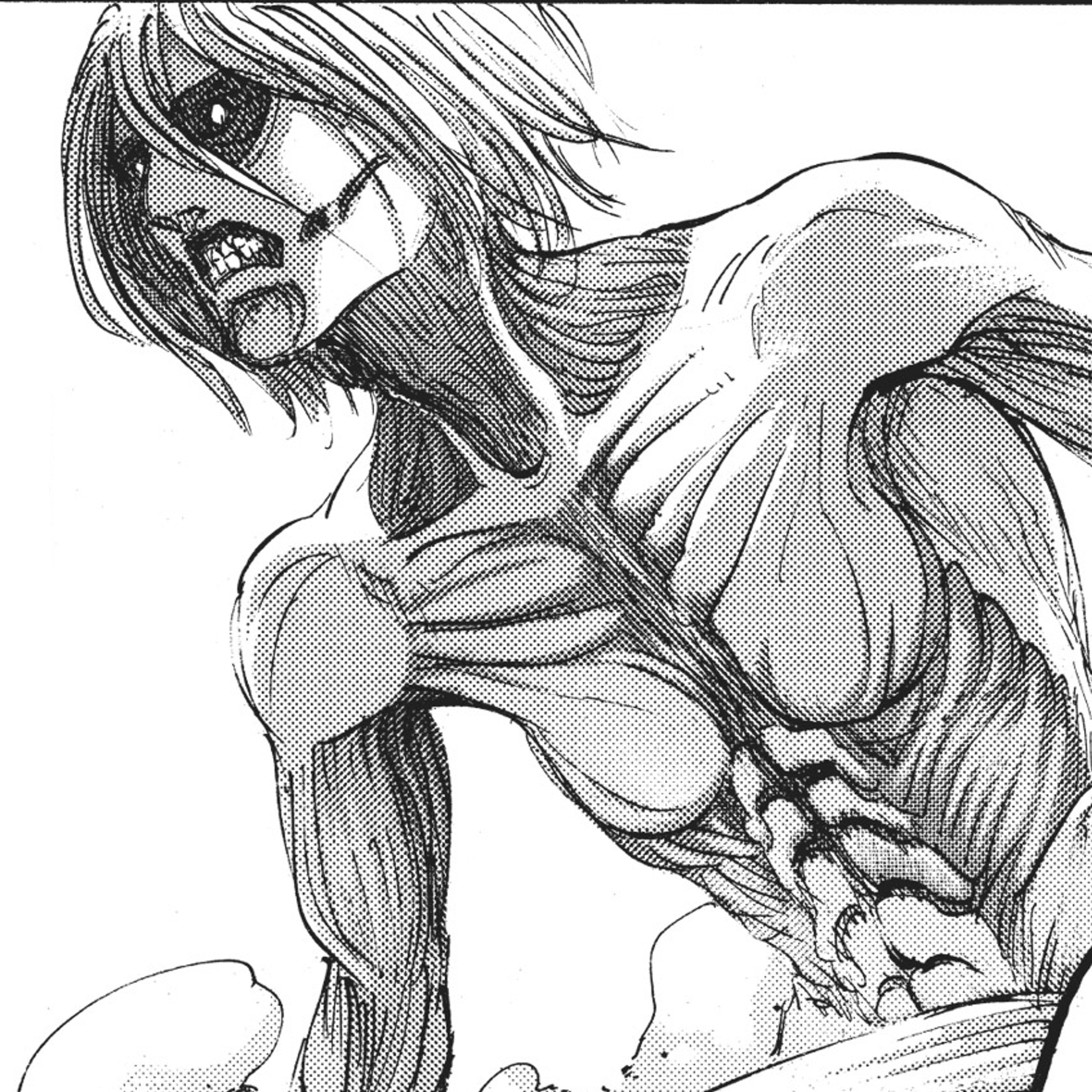 A young woman with blonde hair in a bun, wearing a military uniform and looking intense.