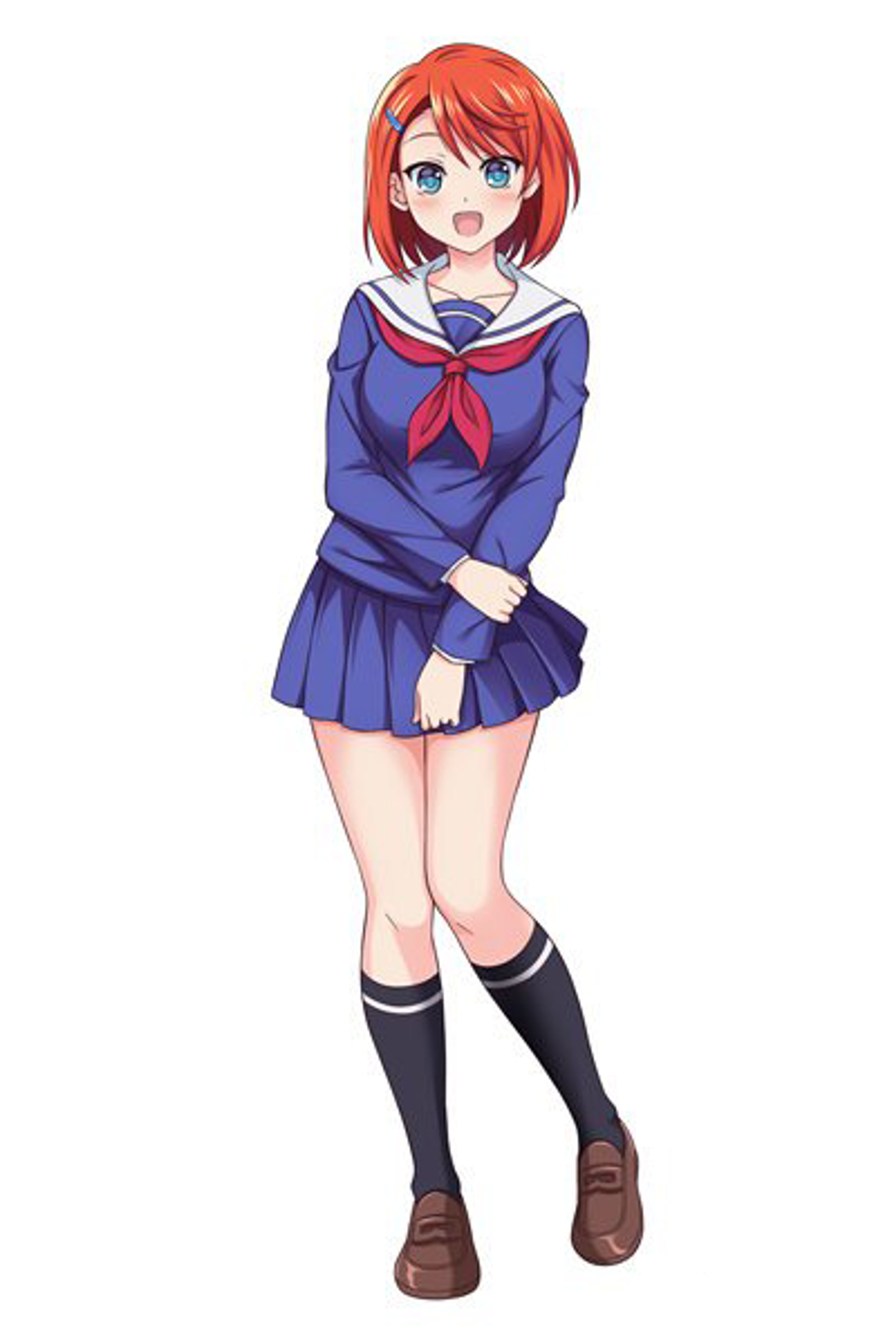 An anime-style girl in a school uniform