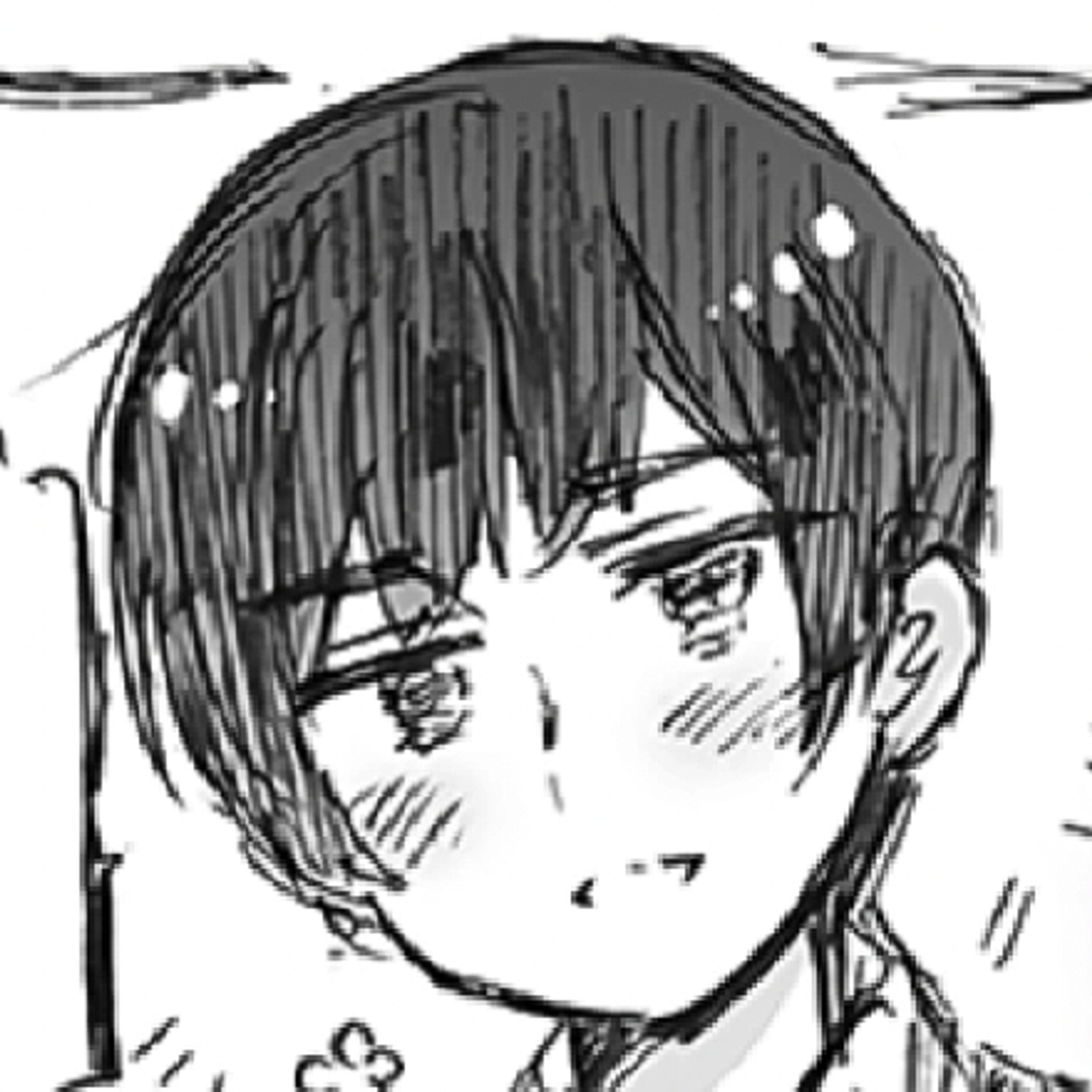 An anime-style illustration of a young man with short, dark hair and a serious expression.